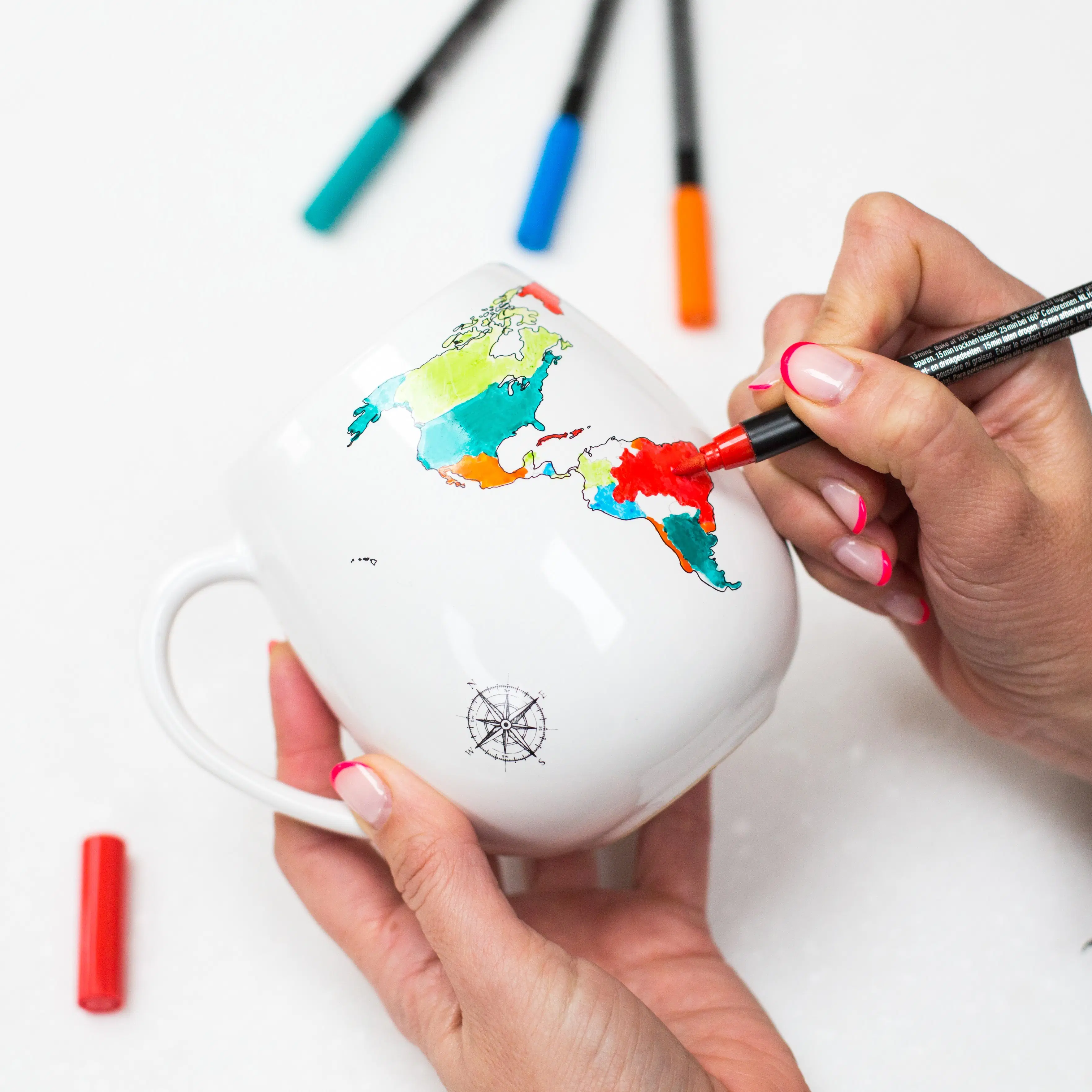 Ceramic Mug Pens - Set of 4