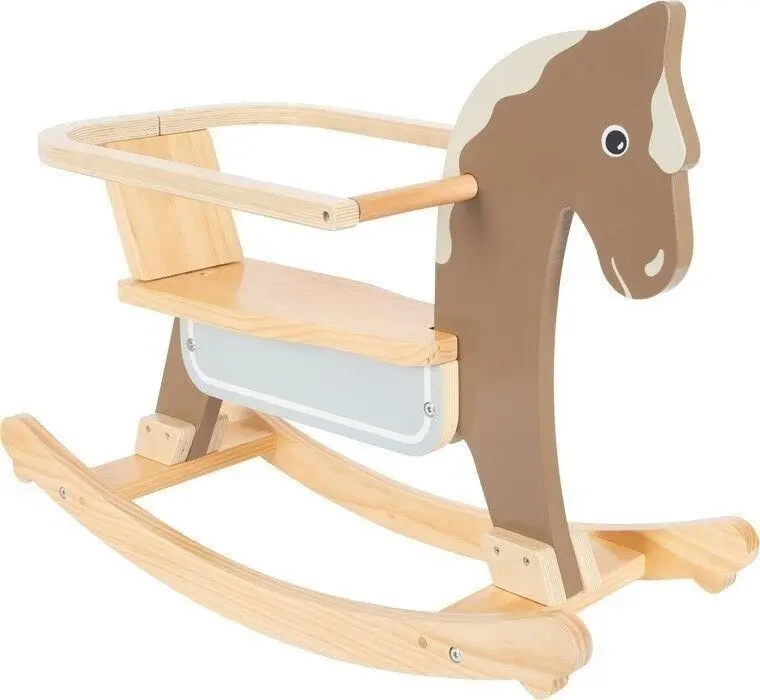 Cavallo a dondolo con anello sedile | cavallo a dondolo | Giocattoli di legno