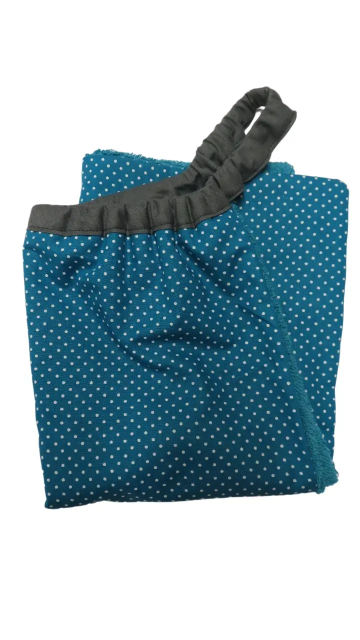 Canteen elastic bib towel Plumetis duck blue