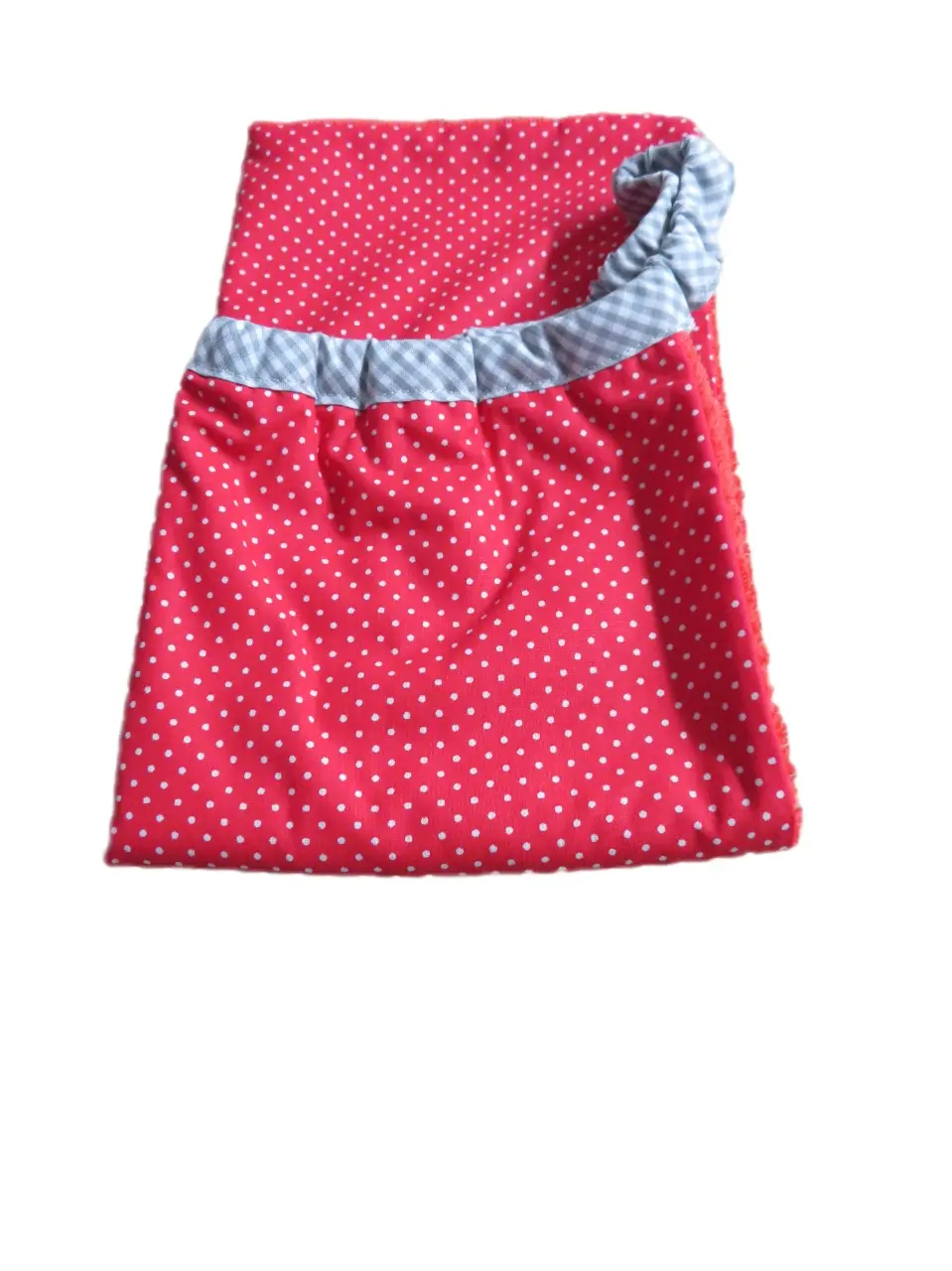 Elastic red Plumetis adult towel