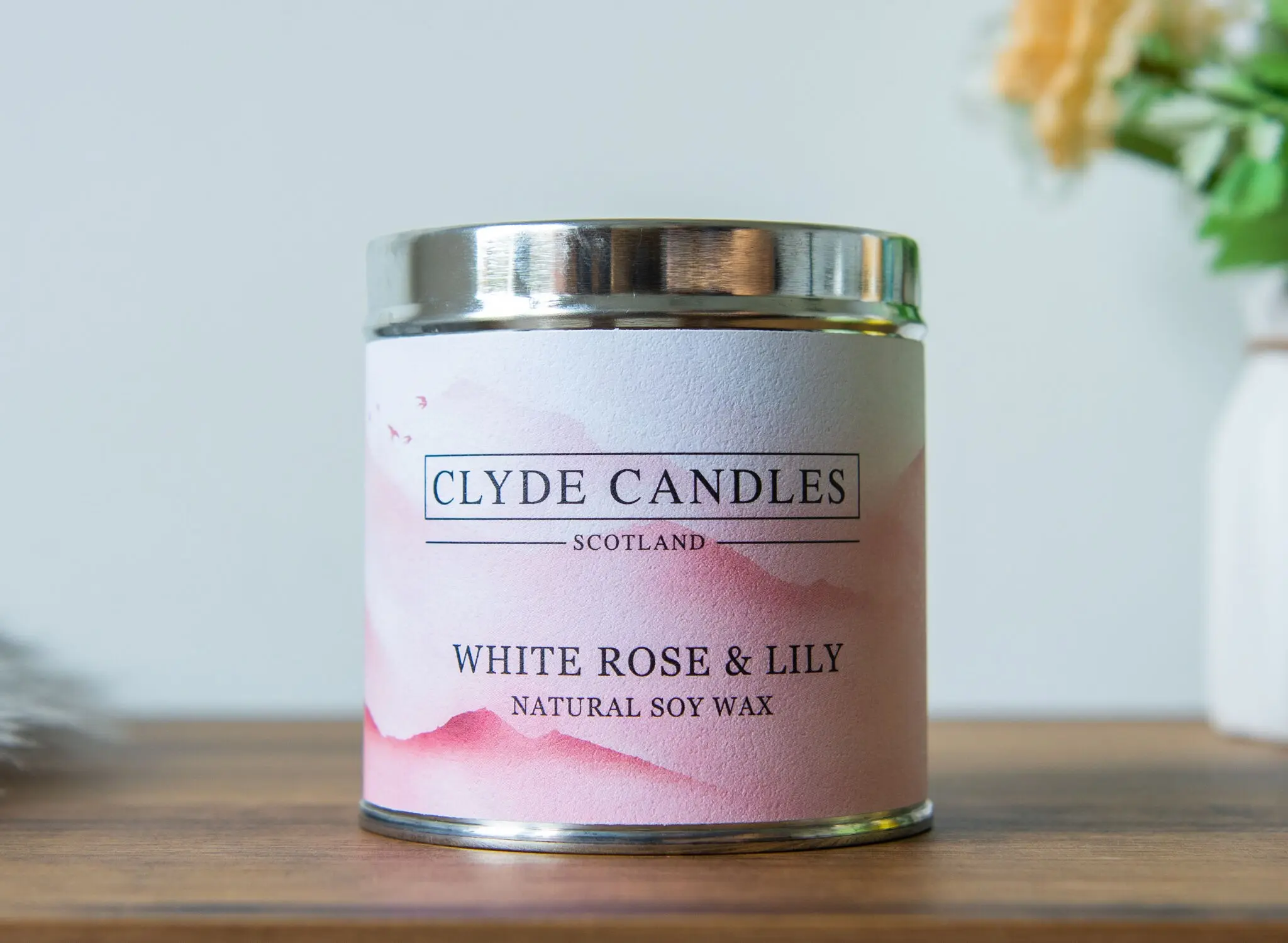White Rose & Lily Candle Tin