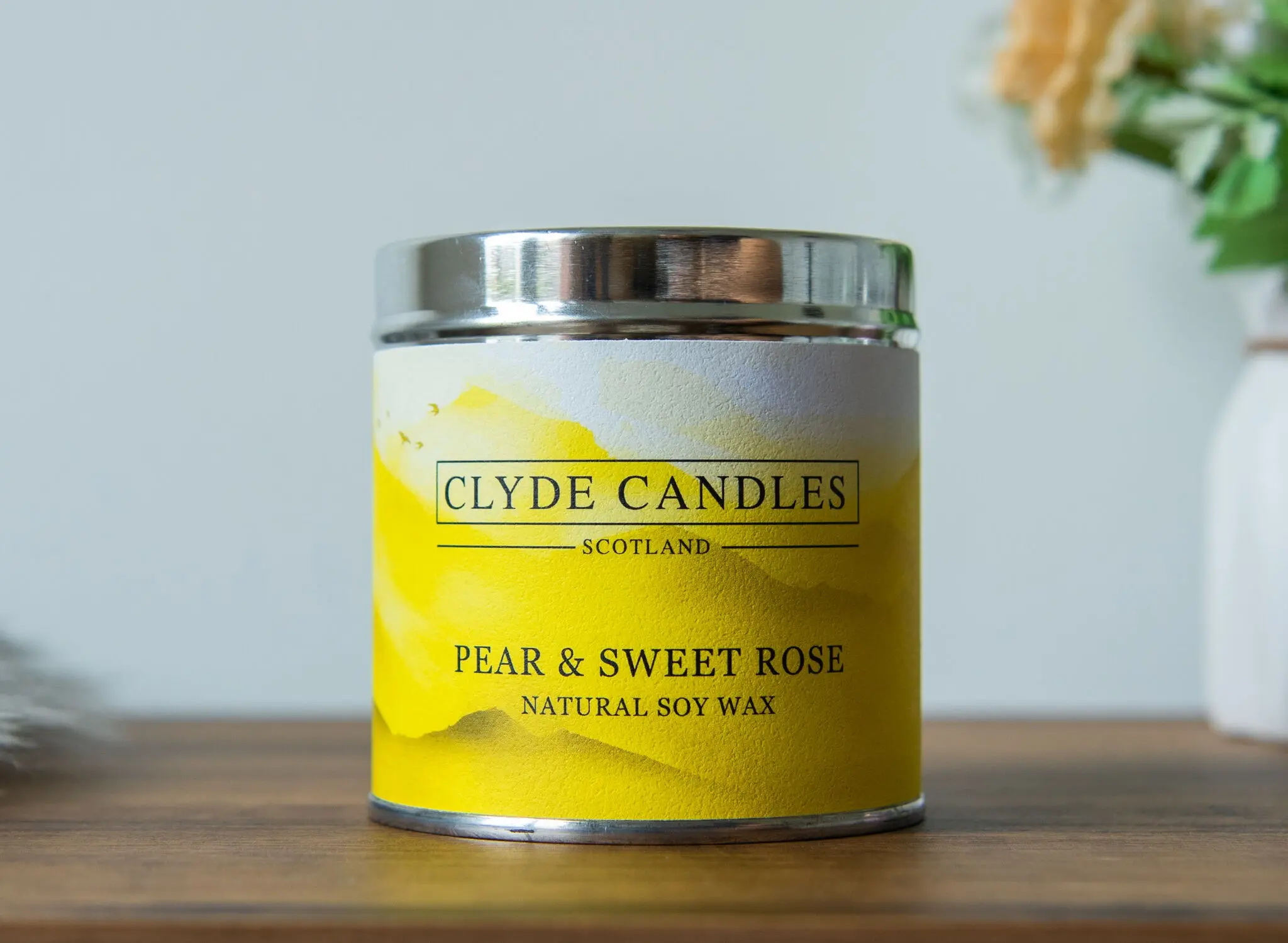Pear & Sweet Rose Candle Tin