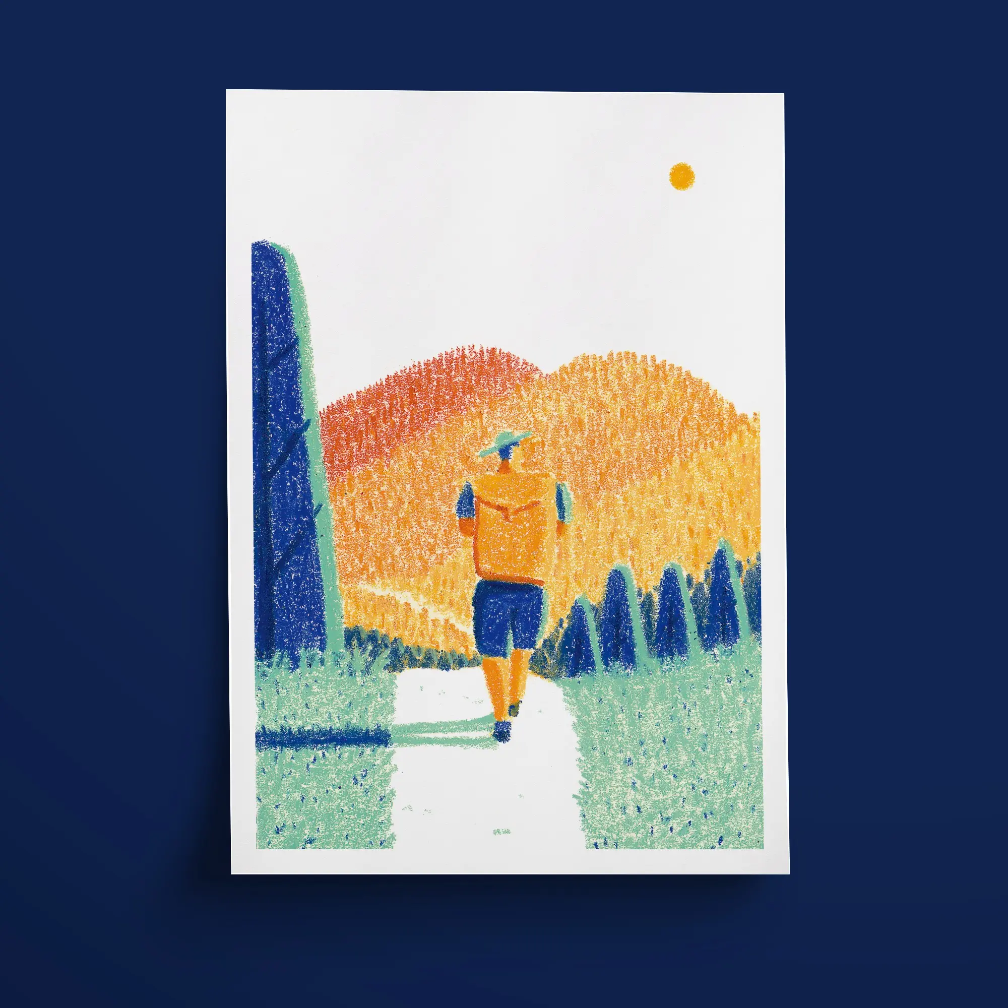 Postcard - The walker