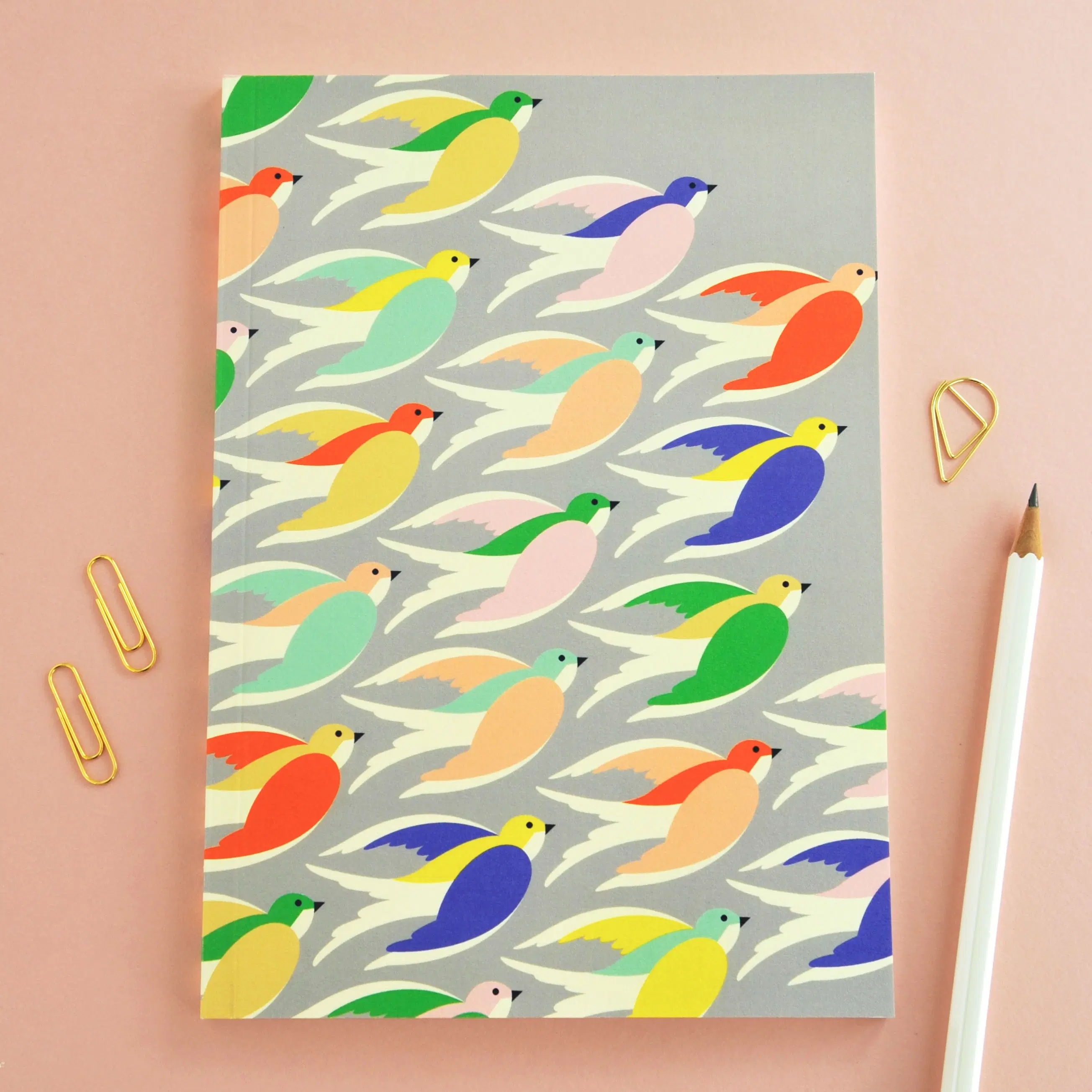 Birds Inflight Perfect Bound Notebook Gift