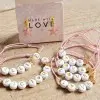 Elastic bracelet letters friendship girl friends, heart, girl, child, pink cord