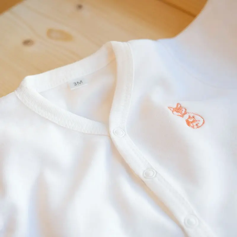 Velours Schlafanzug Newborn WEISS - 100% Bio-Baumwolle GOTS