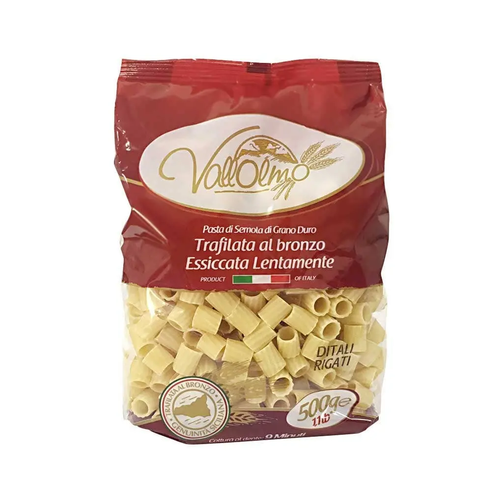 Sicilian Ditali Rigati Bronze Drawn Pasta (500g) - Vallolmo