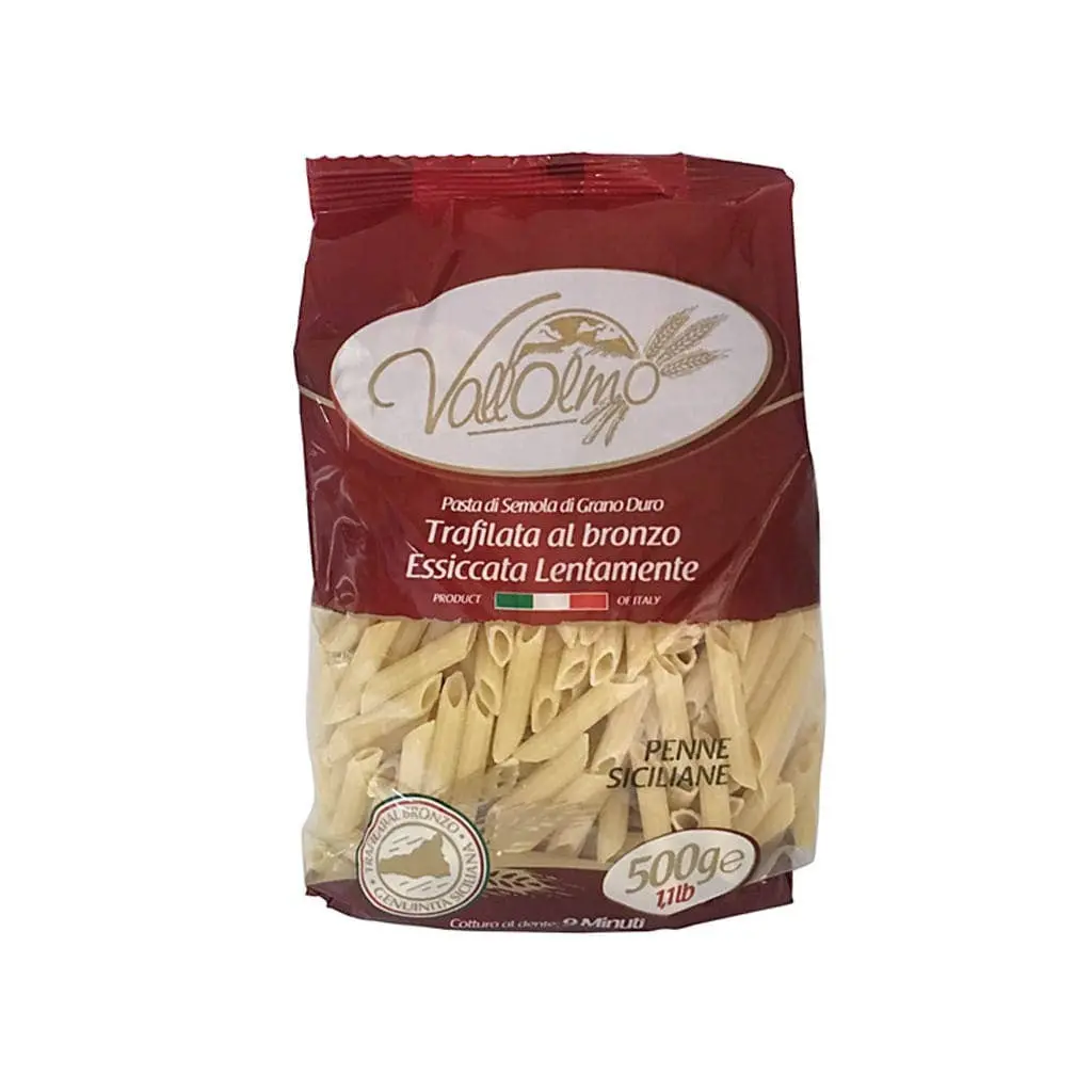 Sicilian Penne Rigate Pasta Bronze Drawn (500g) - Vallolmo