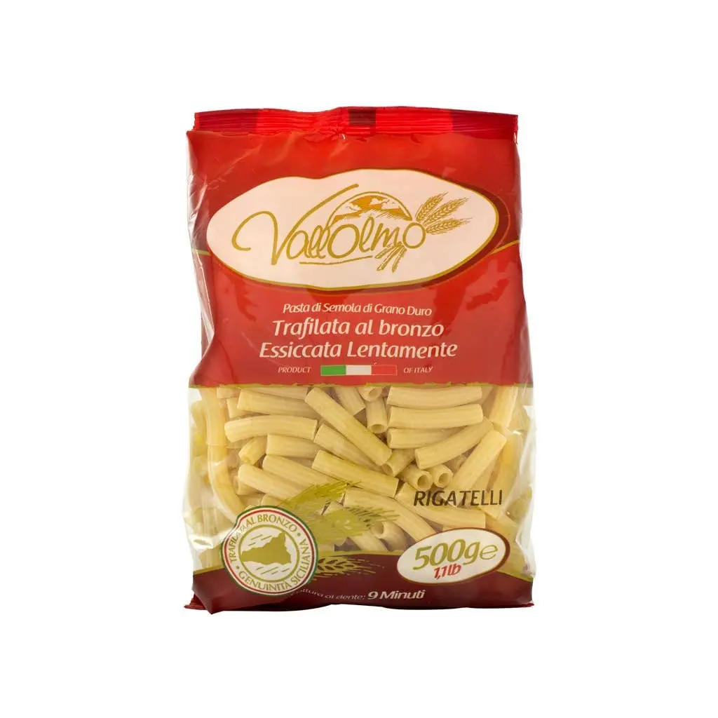 Pasta Rigatelli Siciliani Bronze Drawn (500g) - Vallolmo