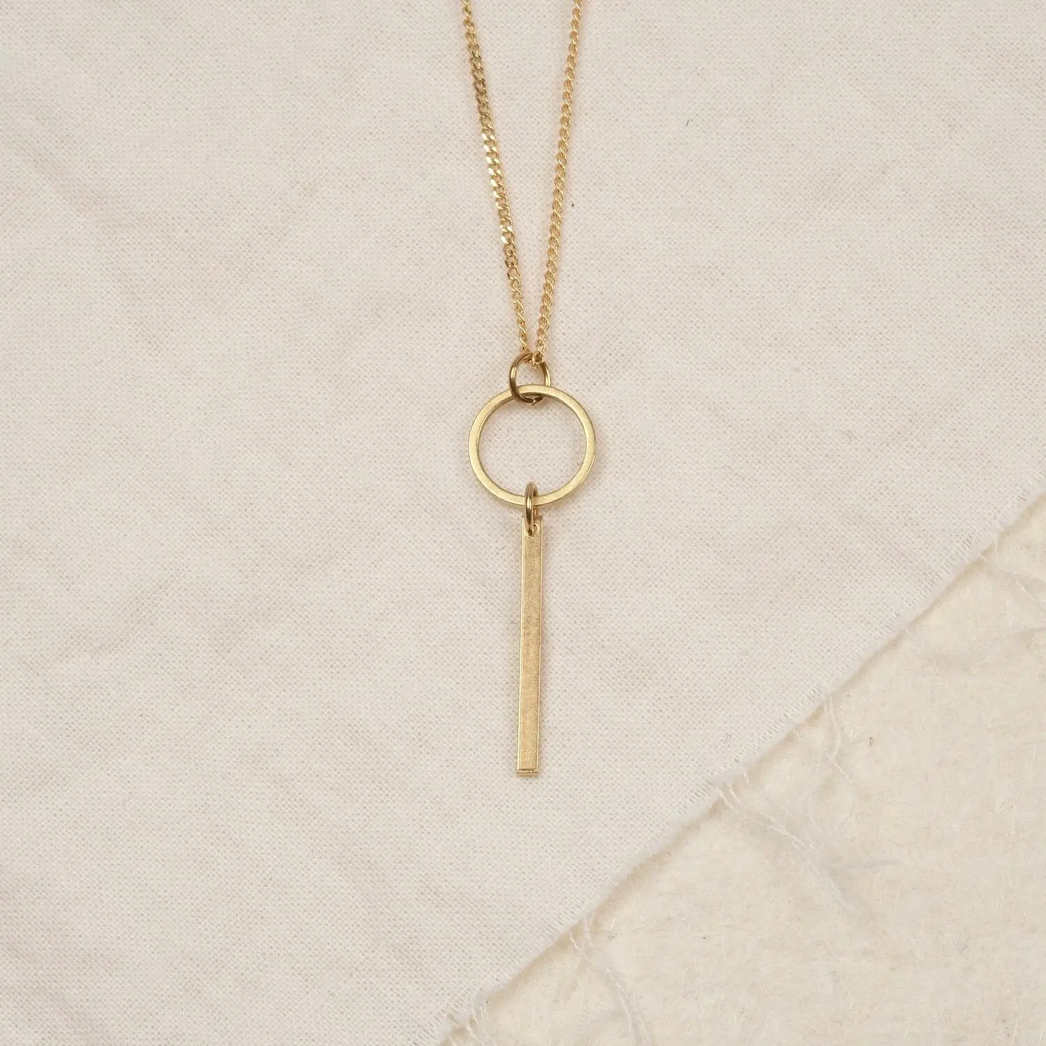 Halskette Messing Schmuck, Nachhaltig, Gold - Mala