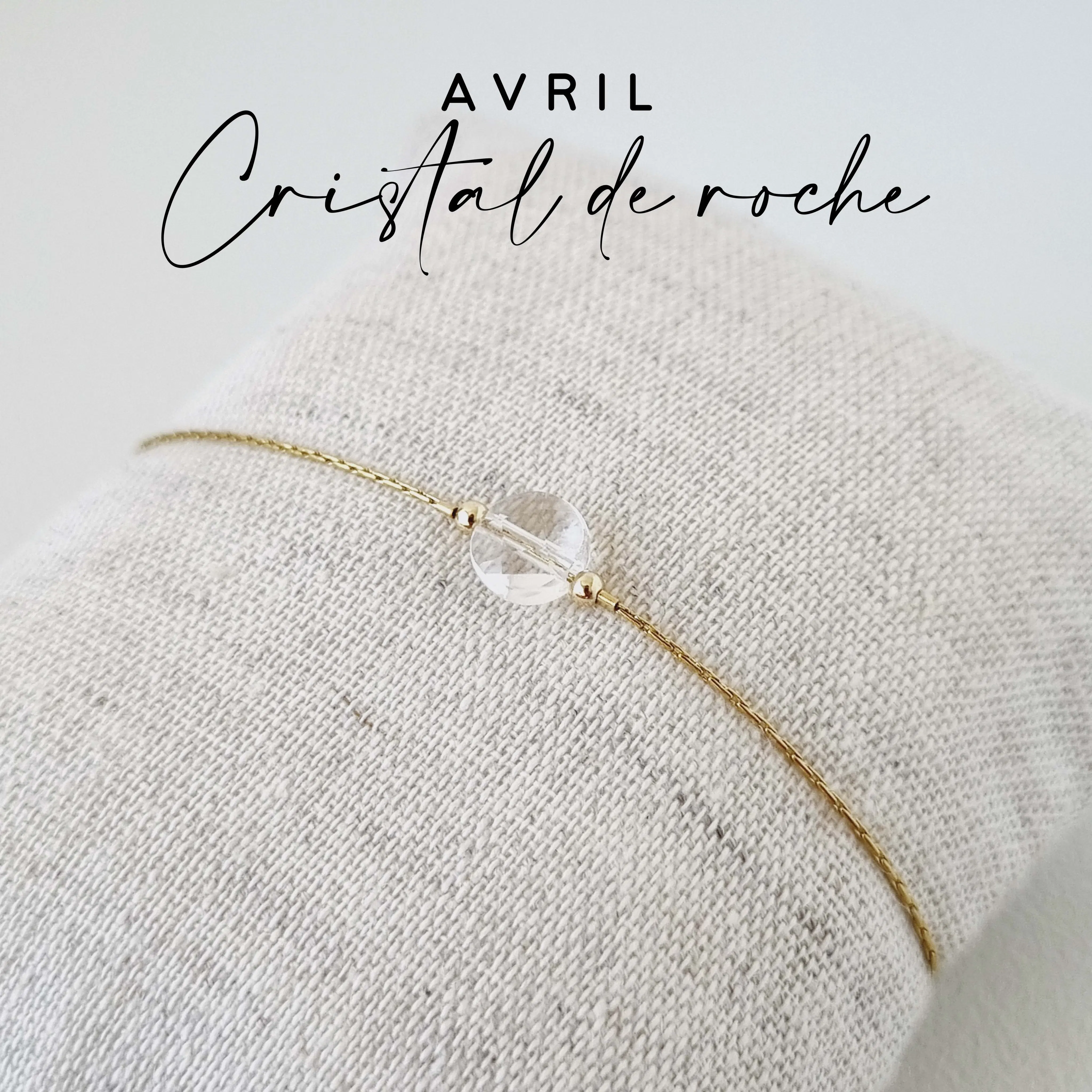 Birthstone bracelet for the month of April: Rock crystal