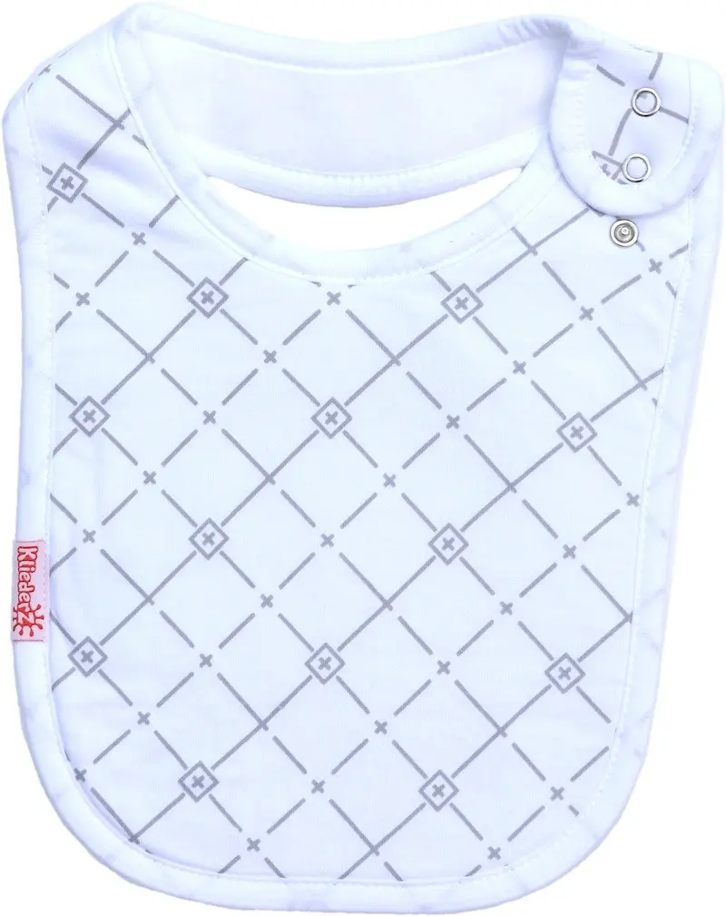 Bavaglino da mangiare 'White check' - bavaglino per bambini