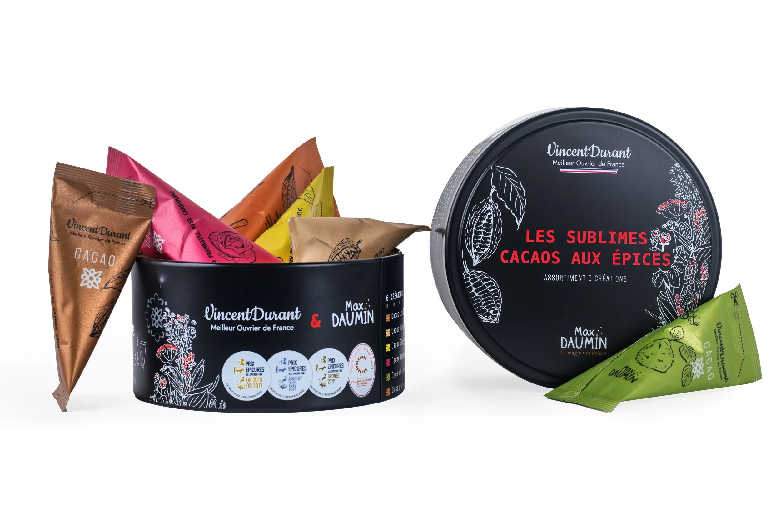 The sublime cocoas with Spices by Vincent Durant, M.O.F. Chocolatier and Max Daumin