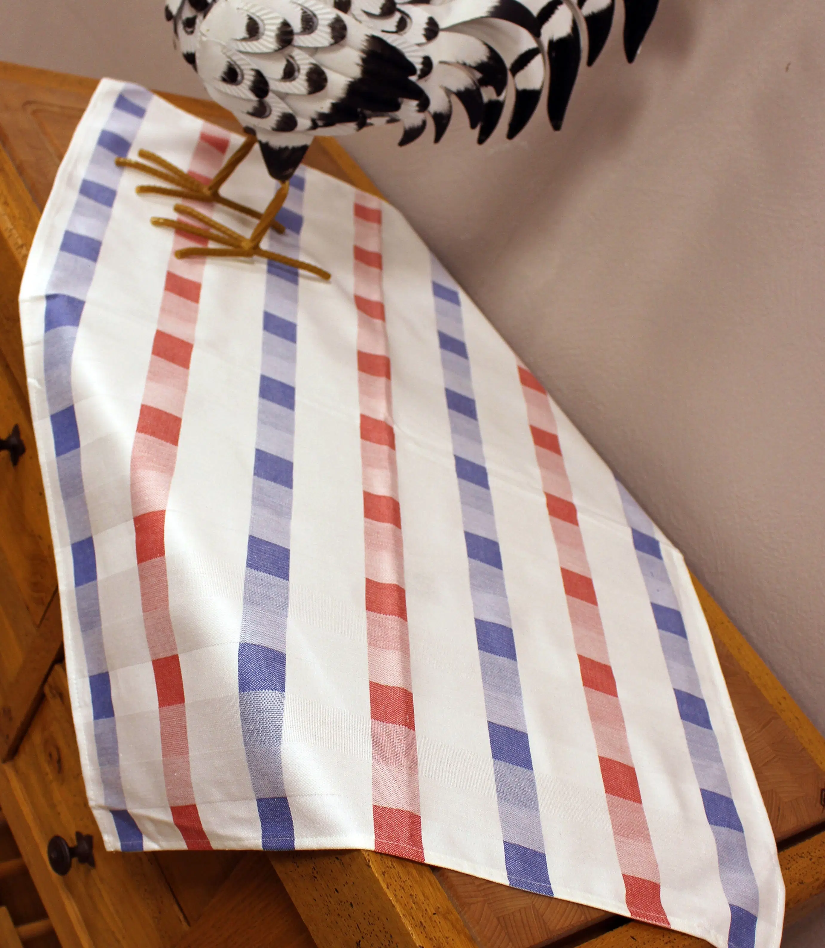 BLANQUETTE tea towel - blue, white, red - 100% cotton