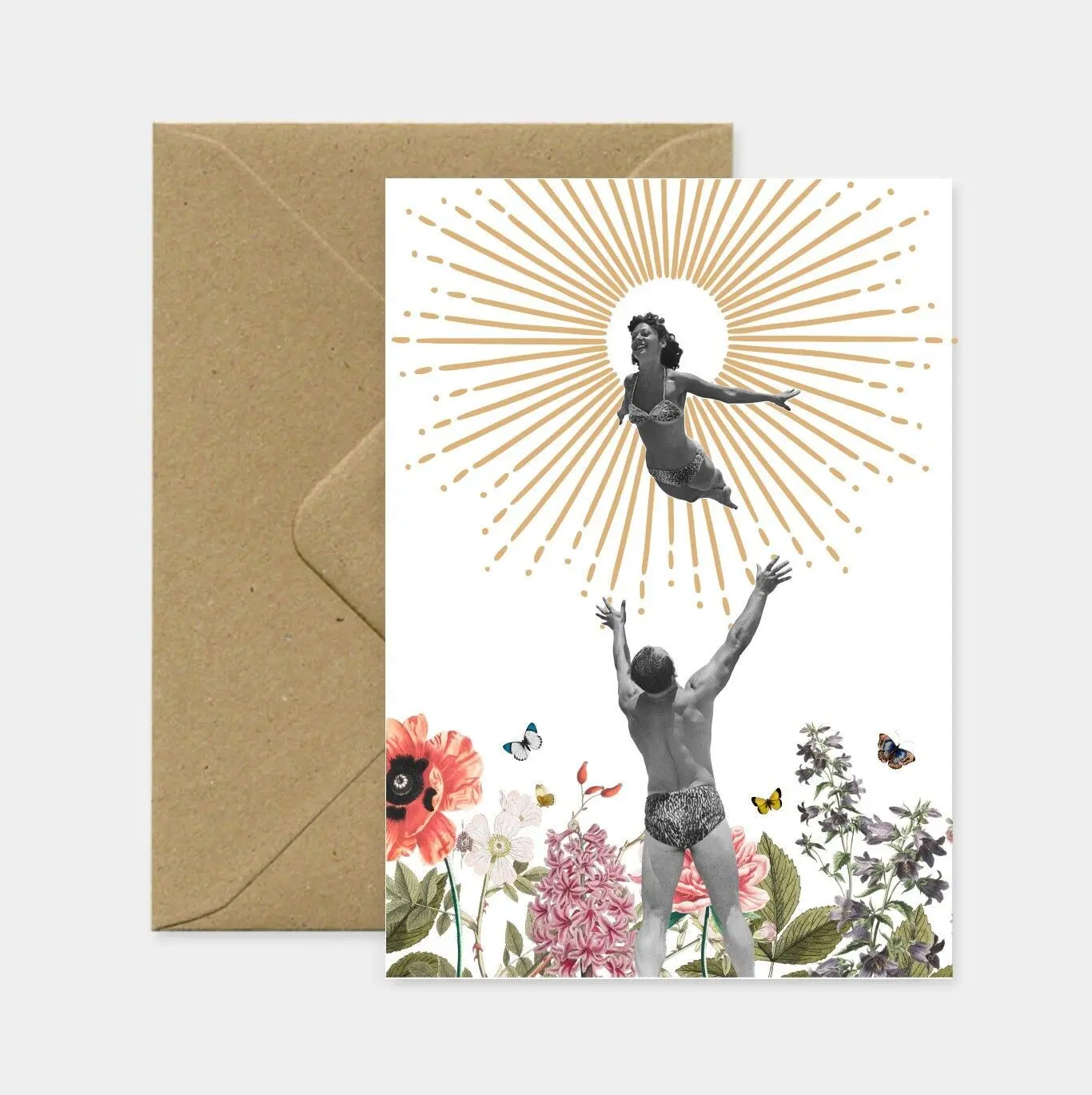"Flying" greeting card