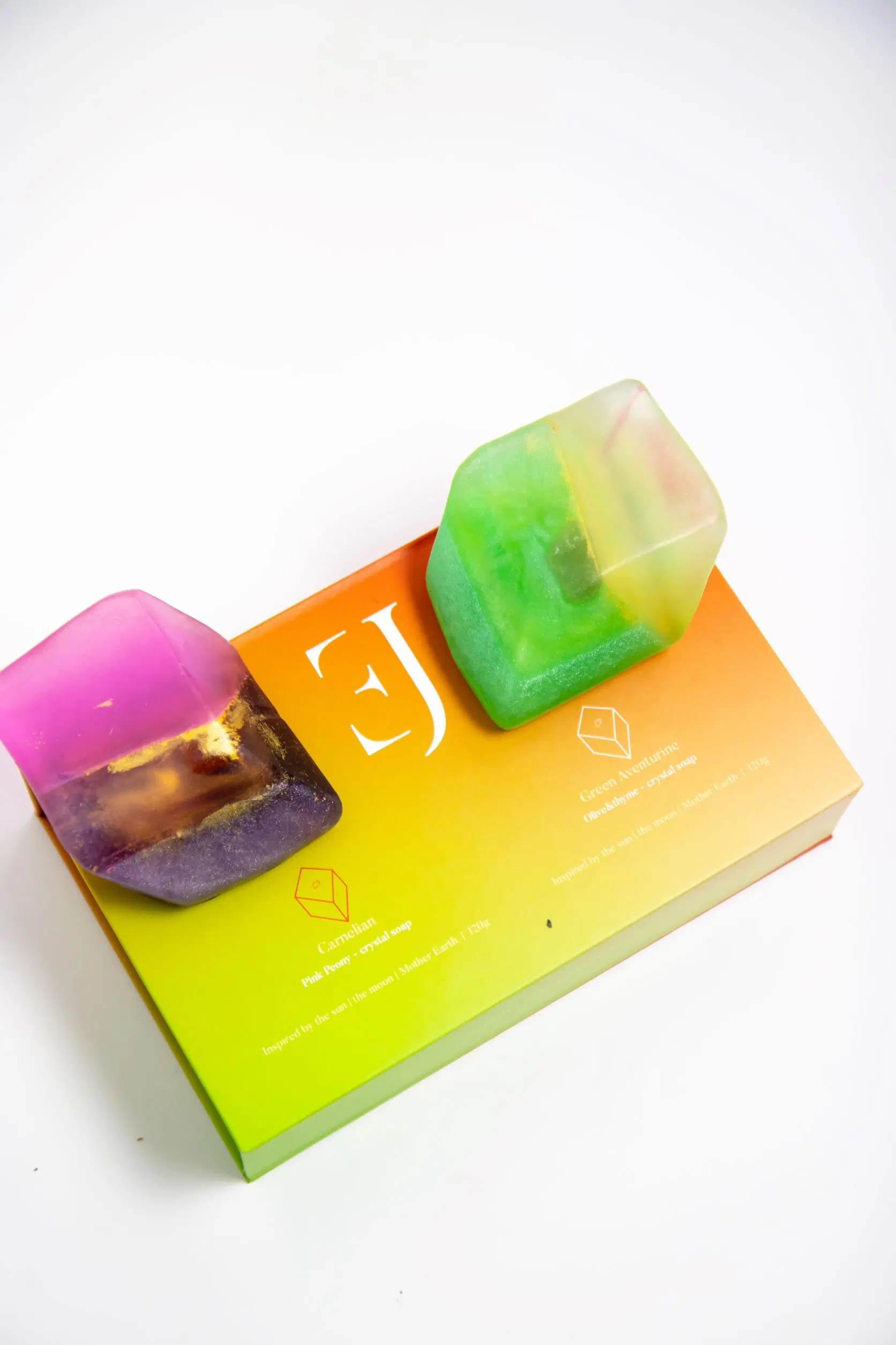 set de regalo de jabones de cristal carenlian y aventurina verde