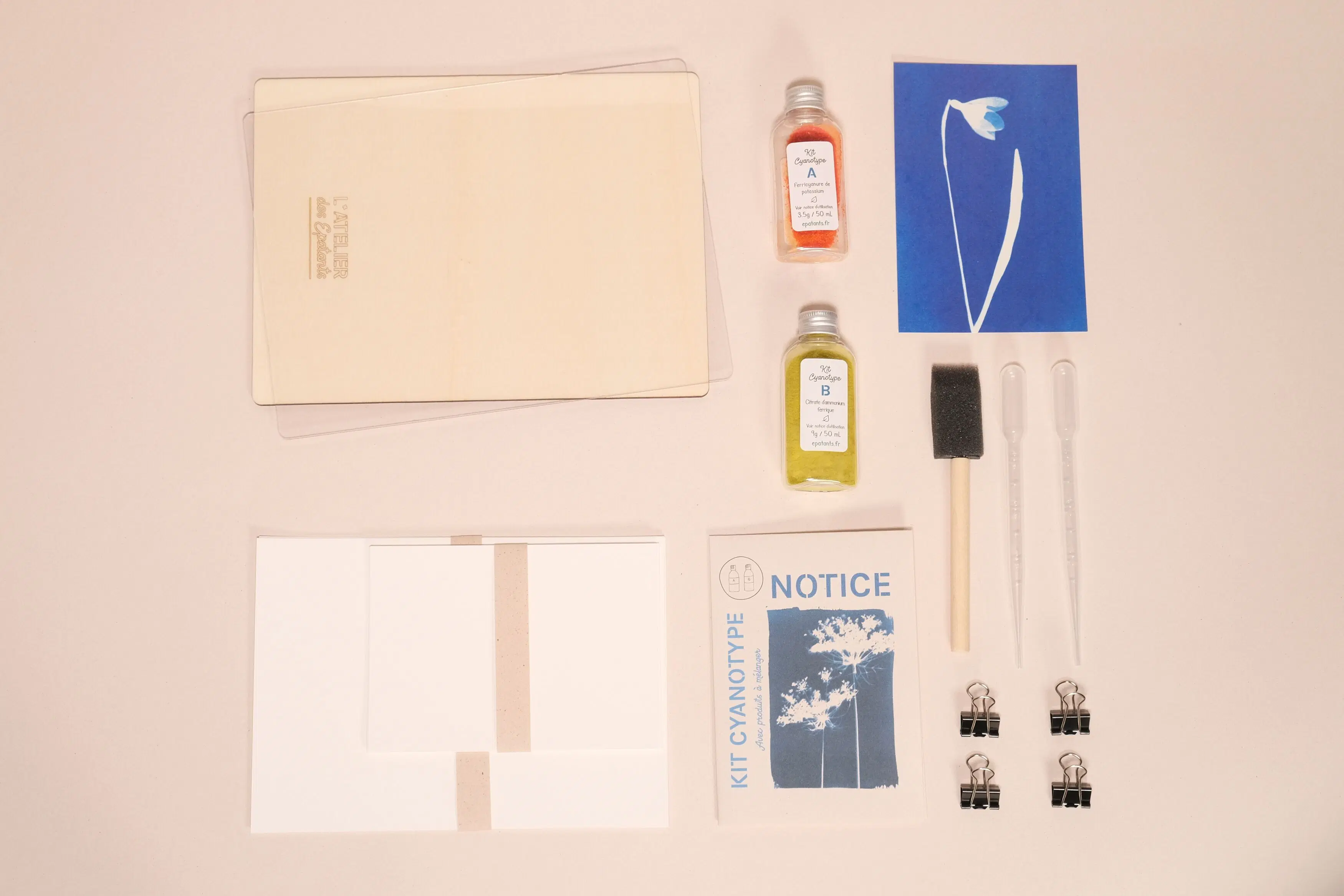 Kit cyanotype découverte avec tout le nécessaire pour débuter