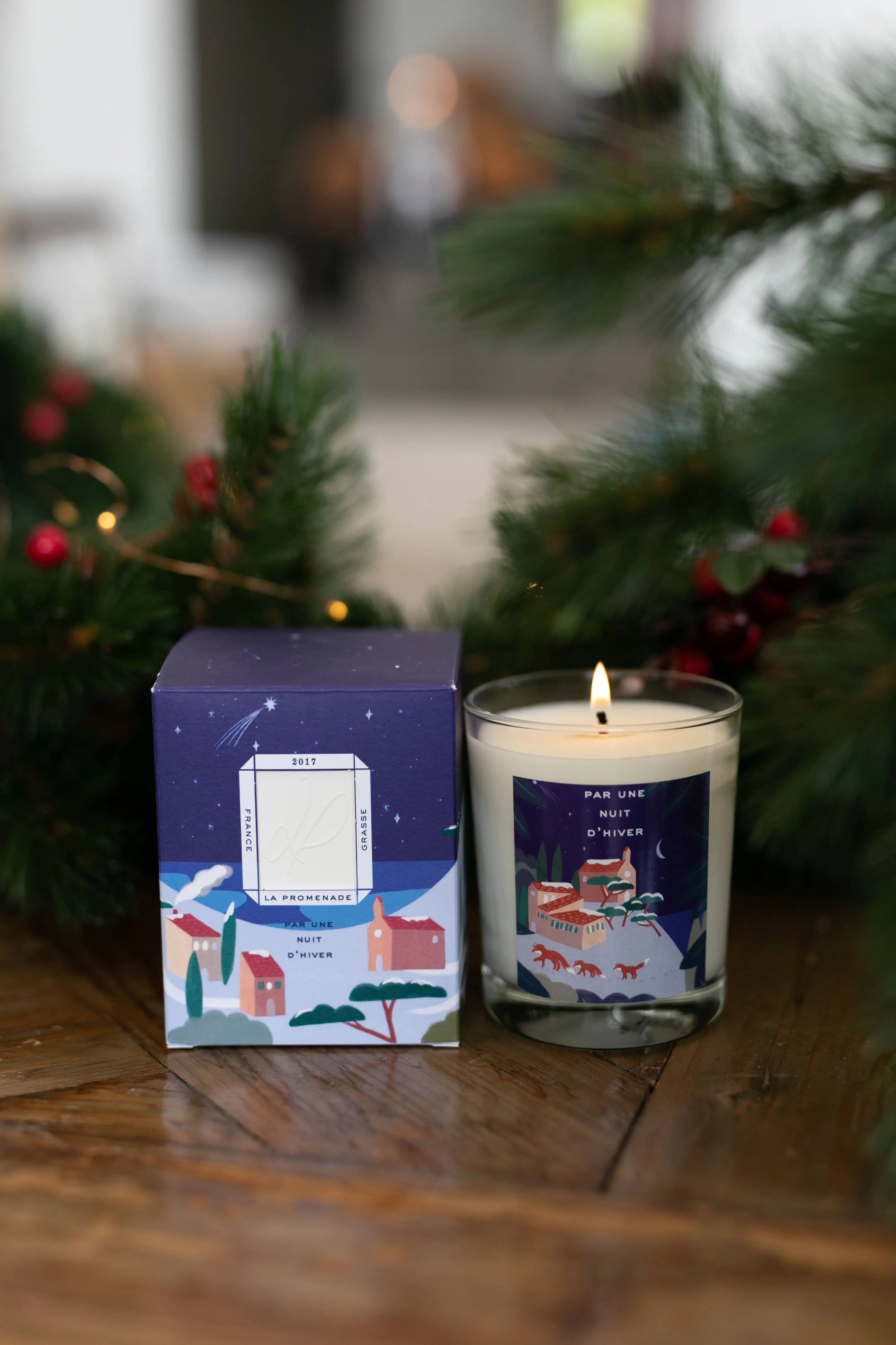 Bougie parfumée - Par une nuit d'hiver  (cire 100% végétale) EDITION LIMITEE HIVER -180g
