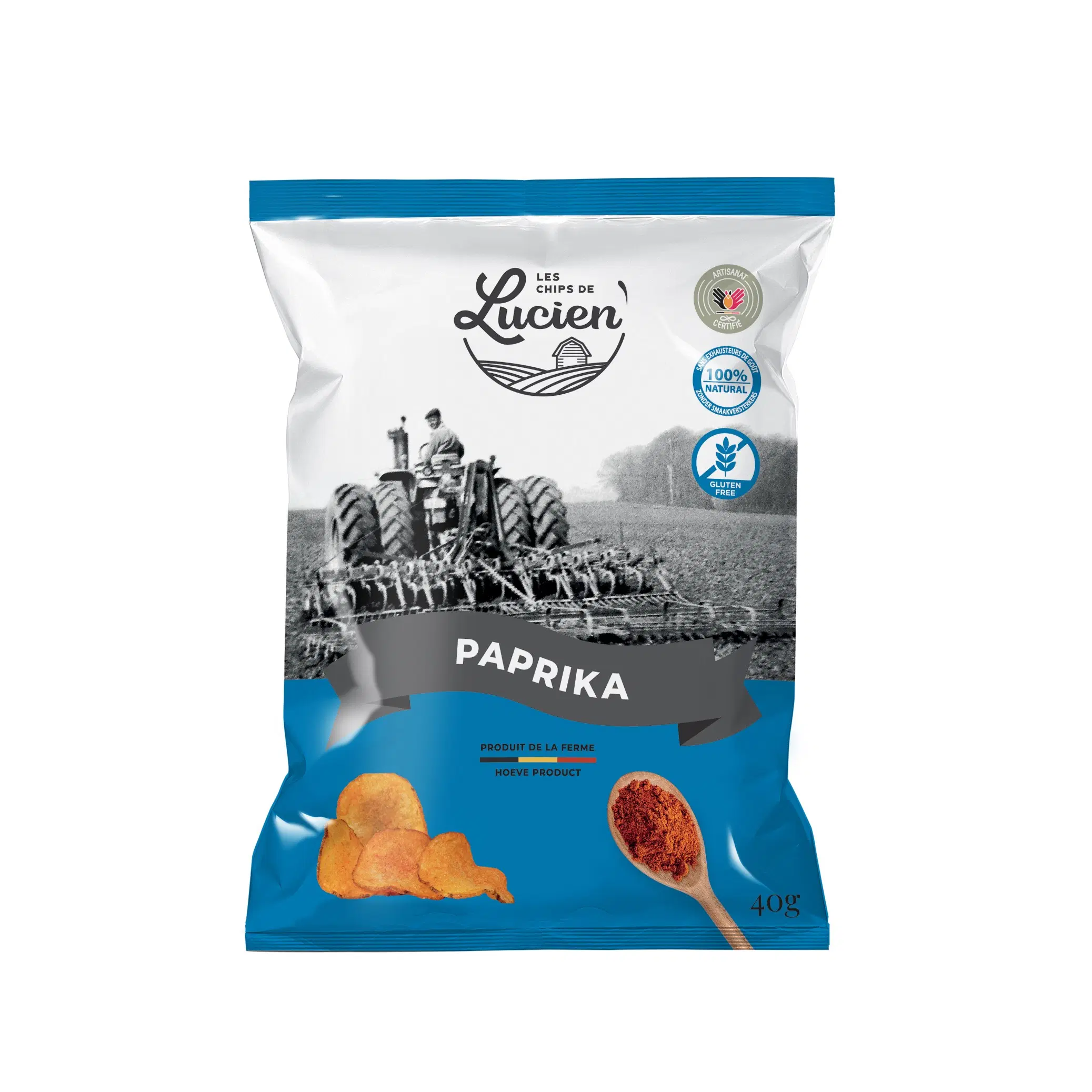 Lucien Paprika's crisps 40 gr