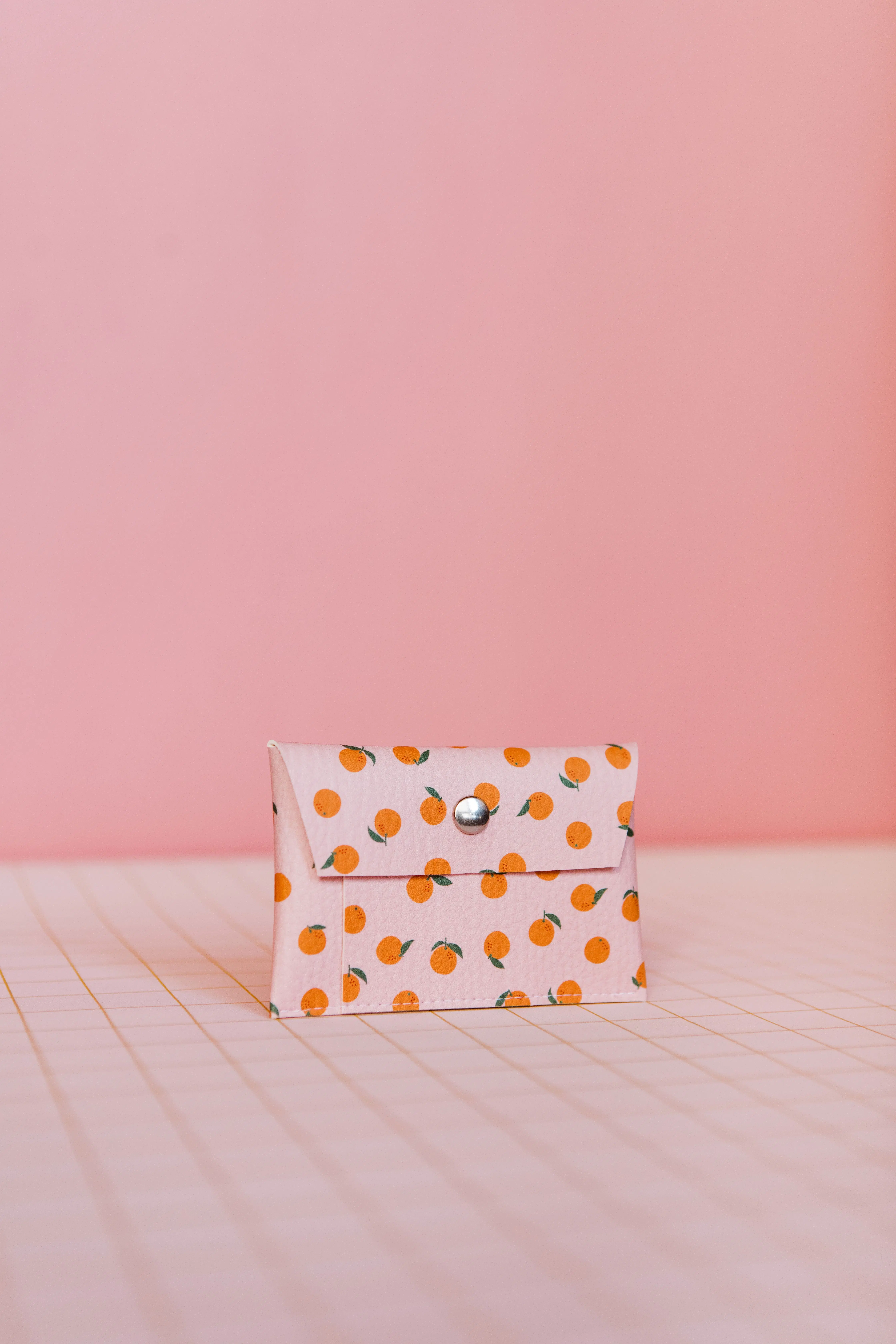 Pink Orange Card Holder