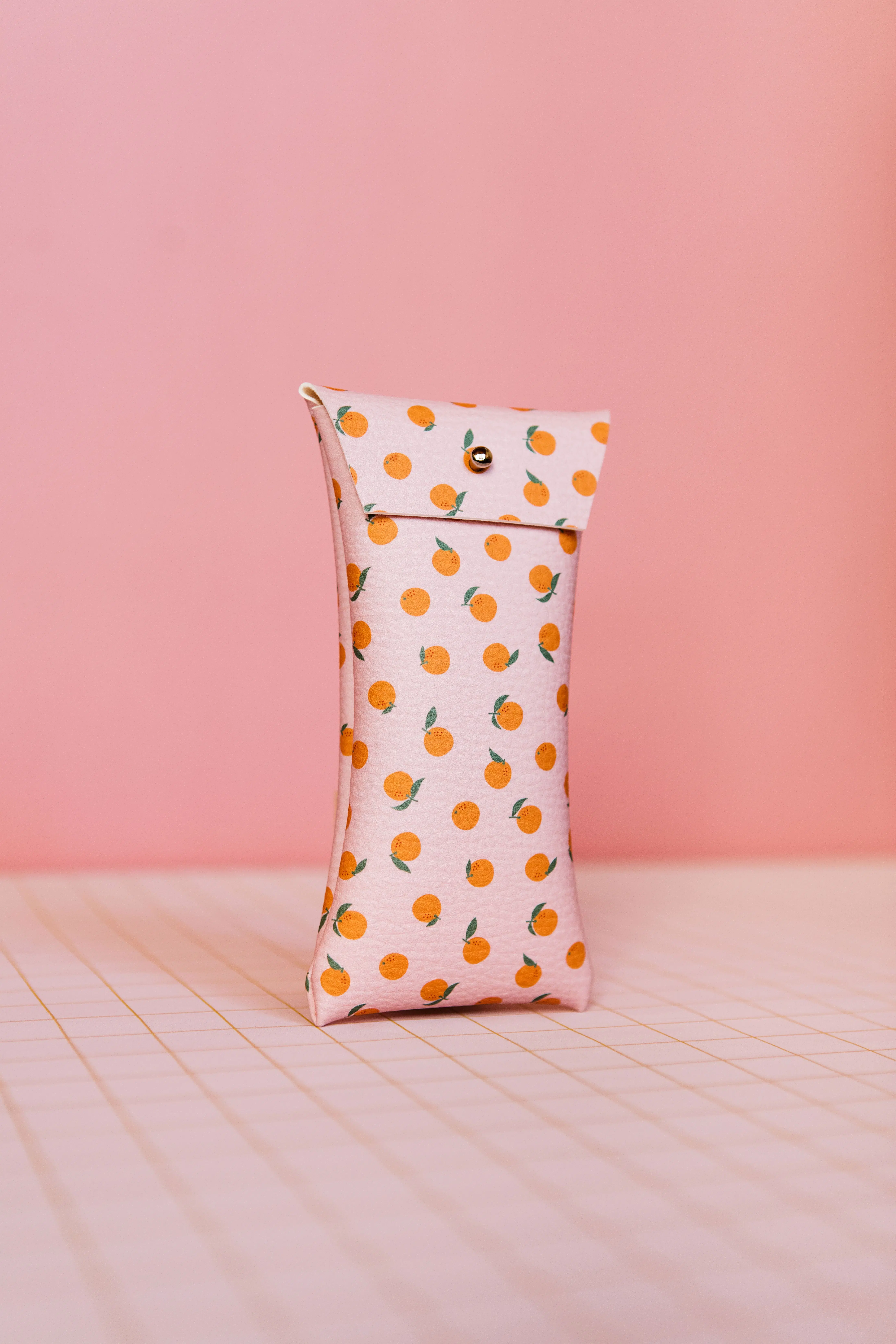 Orange Pink glasses case