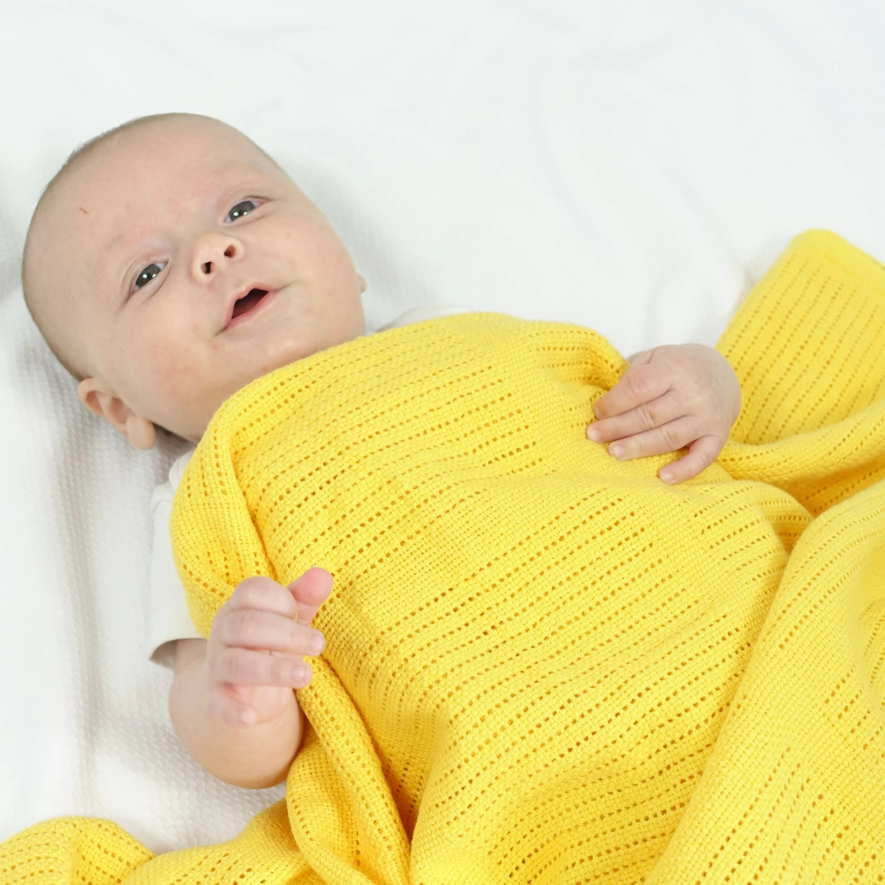 Coperte cellulari Bright Bots 100% cotone Giallo