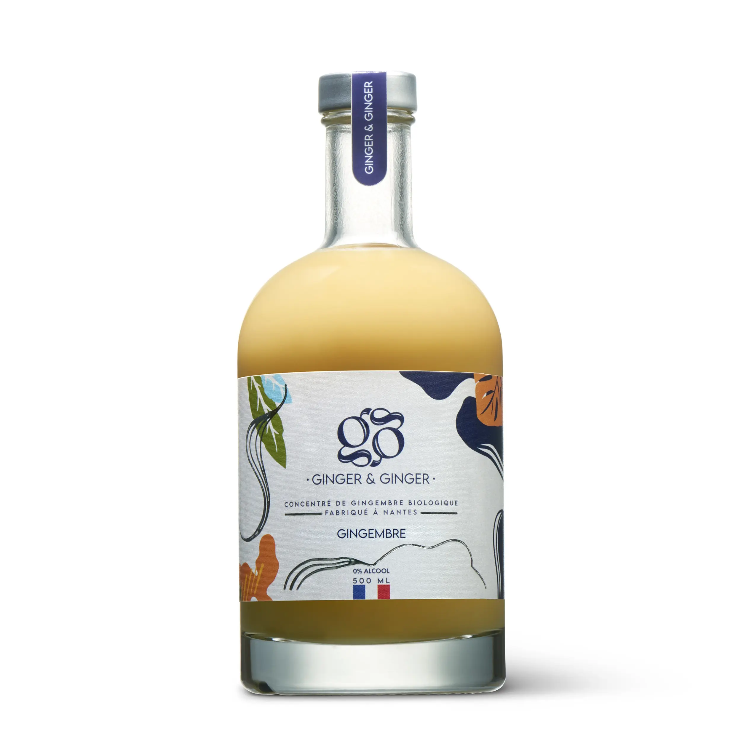 Jus de gingembre concentré BIO 500ml - Fabriqué chez NOUS - Sans alcool