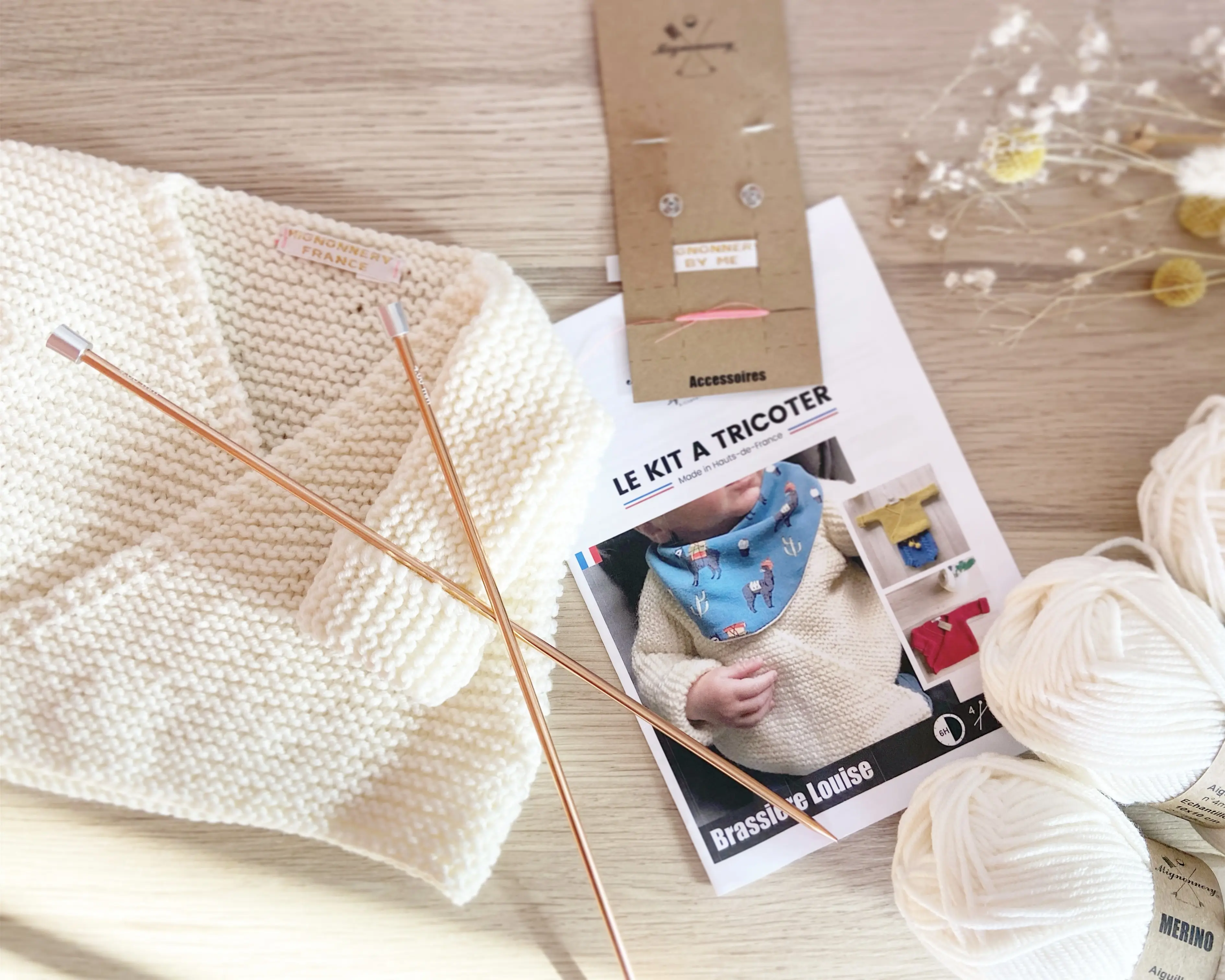 DIY-Creative leisure kit for beginners-Baby bra knitting kit-Layette/New born