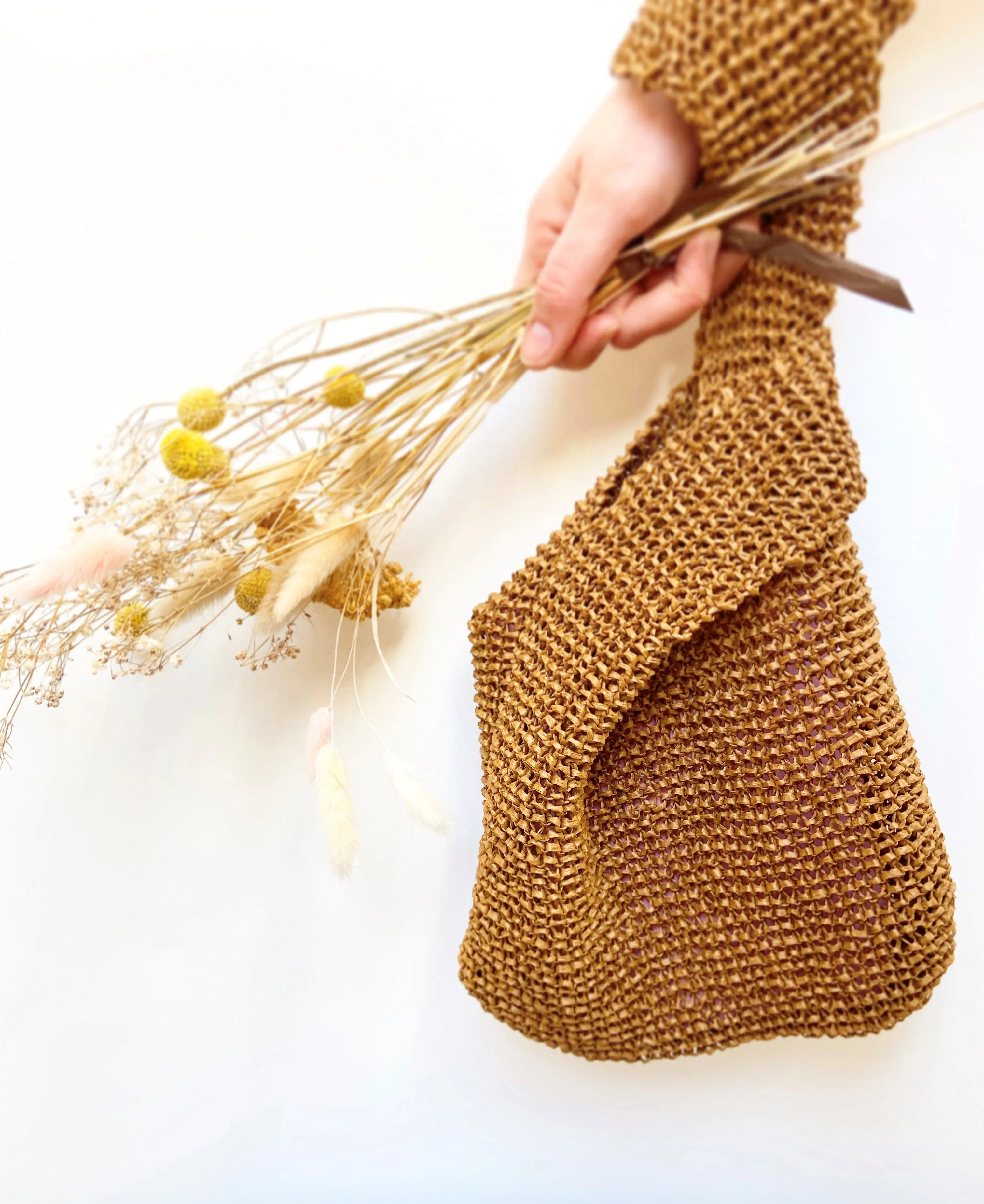 DIY-Creative leisure kit for beginners -Koty raffia bag knitting kit