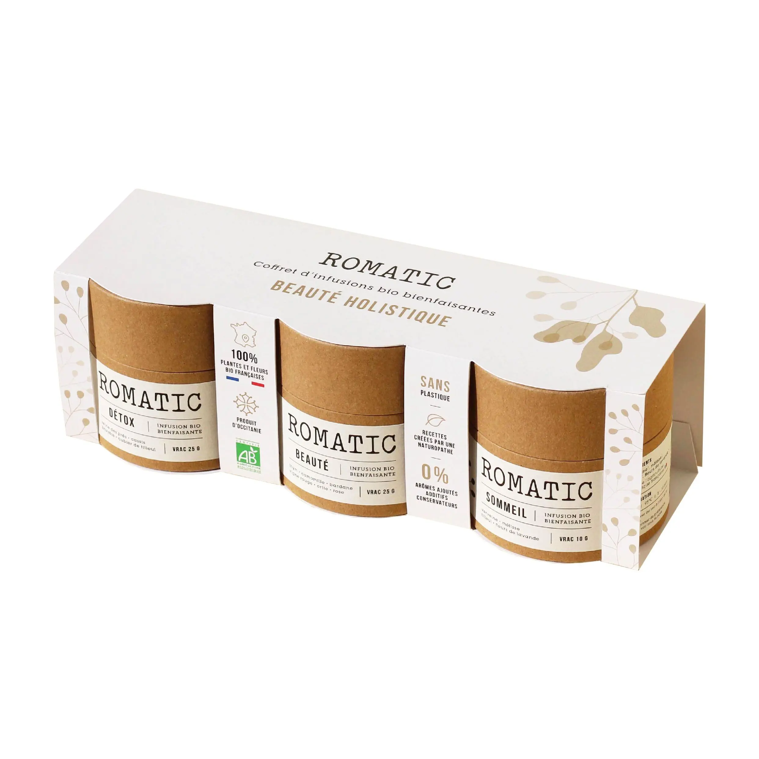 Box of 3 organic infusions HOLISTIC BEAUTY - Limited edition
