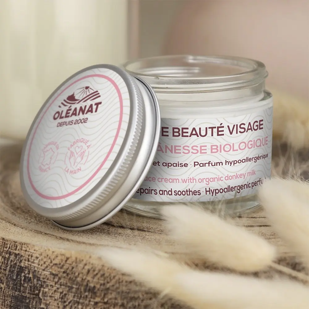 Gesichtsschönheitscreme mit Bio-Eselsmilch 50 ml - OLEANAT
