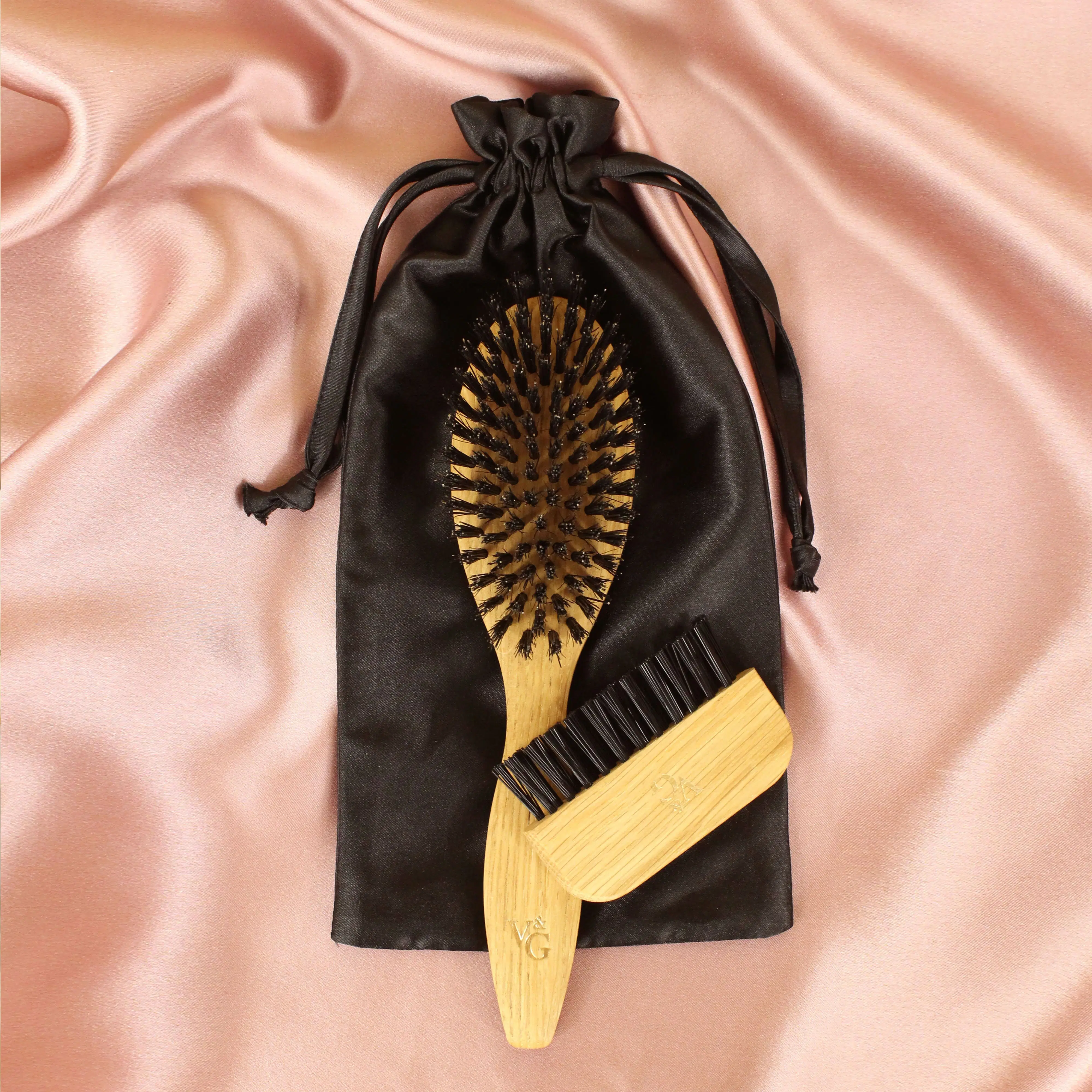 Large boar bristle brush and cleaning brush