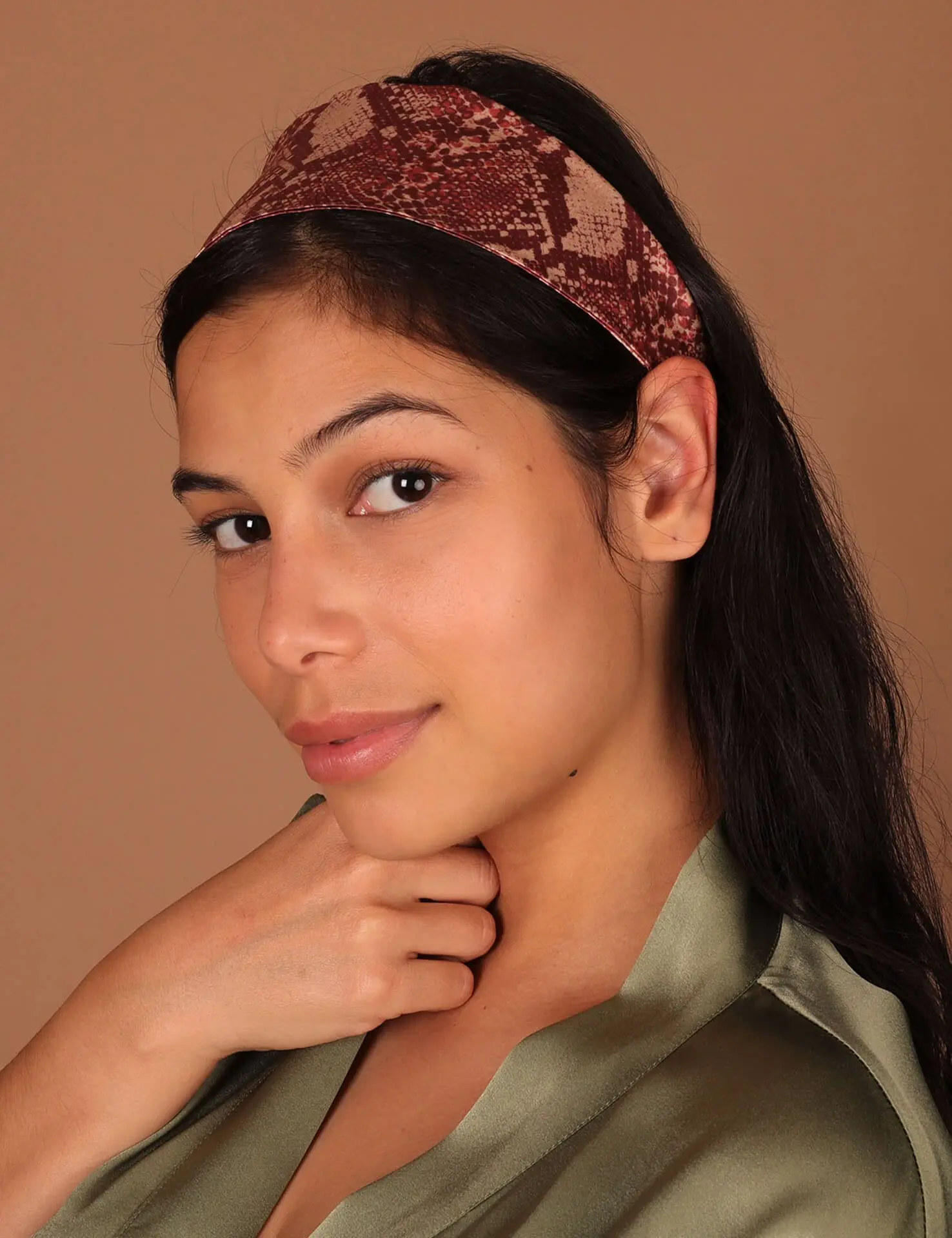 Headbands Pink python headbands