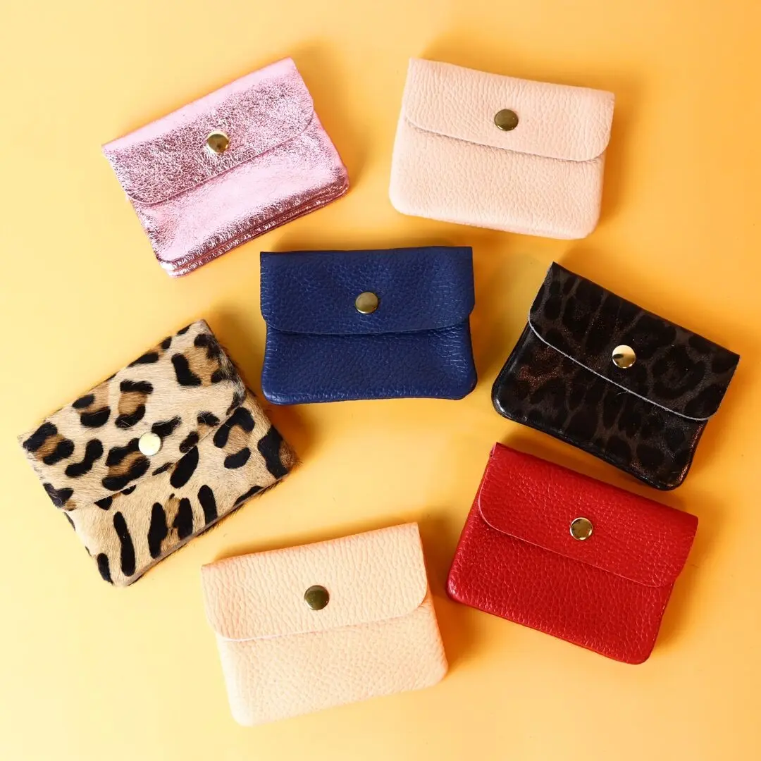 Small leather purse with zipper - LOLI