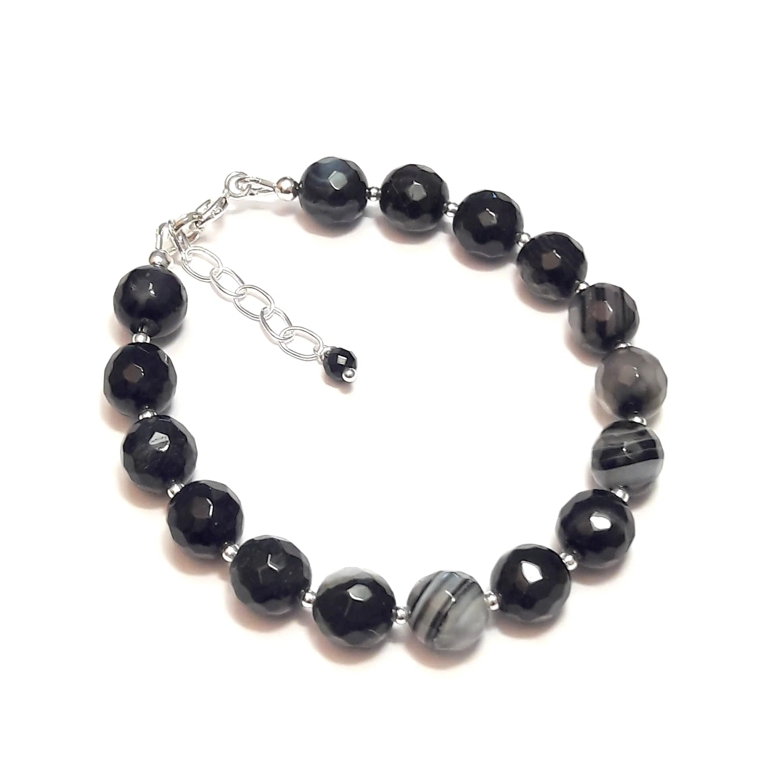 Bracelet Agate Rubanée Argent 925