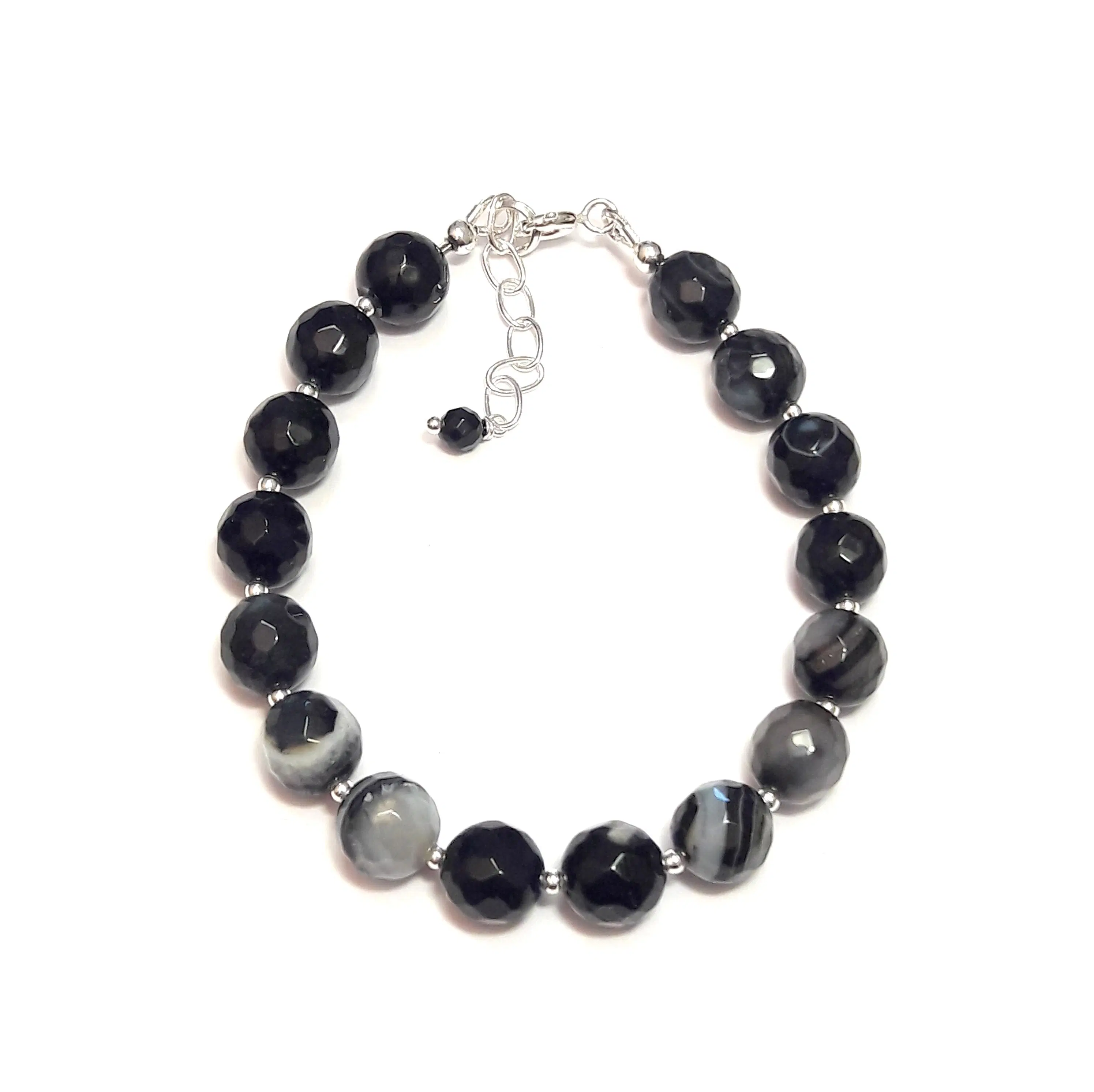 Bracelet Agate Rubanée Argent 925