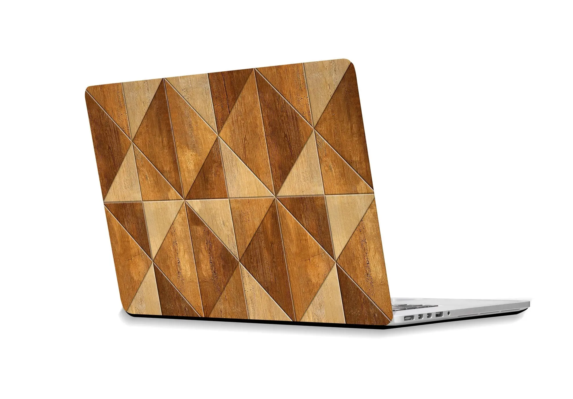 Sticker para ordenador portátil Triangulos madera-60245