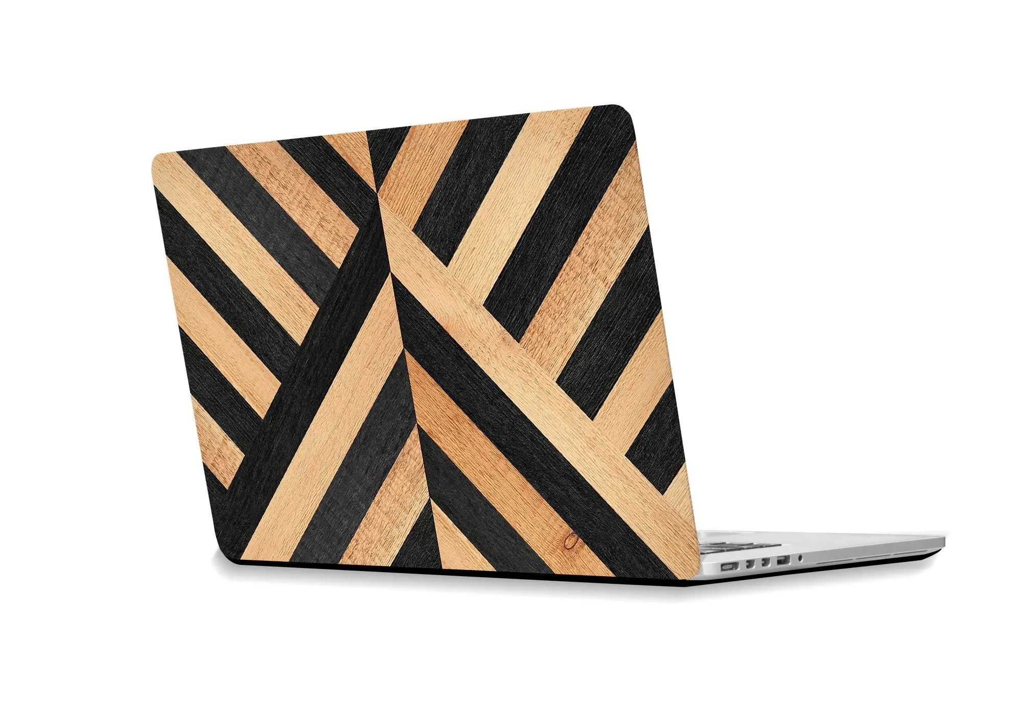 Sticker para ordenador portátil Geométrico madera y negro-60174