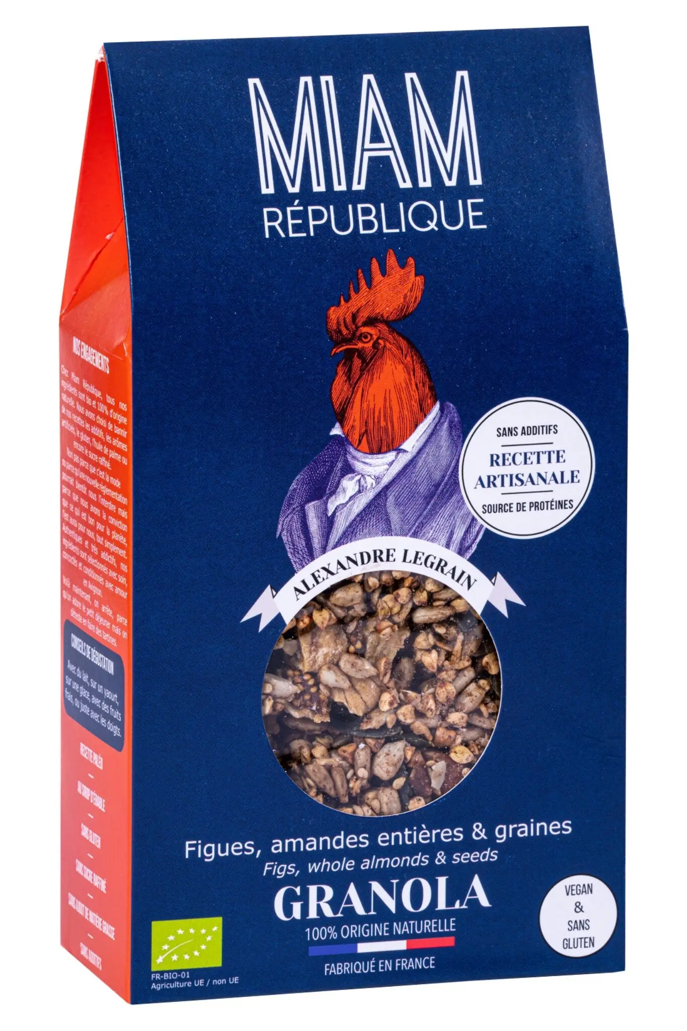 Organic granola Figs & almonds, maple syrup – 350g – Gluten-free-Vegan