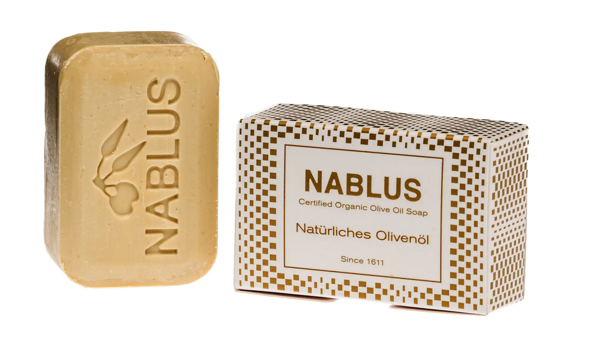 Nablus Soap Olive Oil Soap Natural Olive Oil, PALM OIL FREE, VEGAN, unscented & moisturizing, suitable for all skin types, 100g