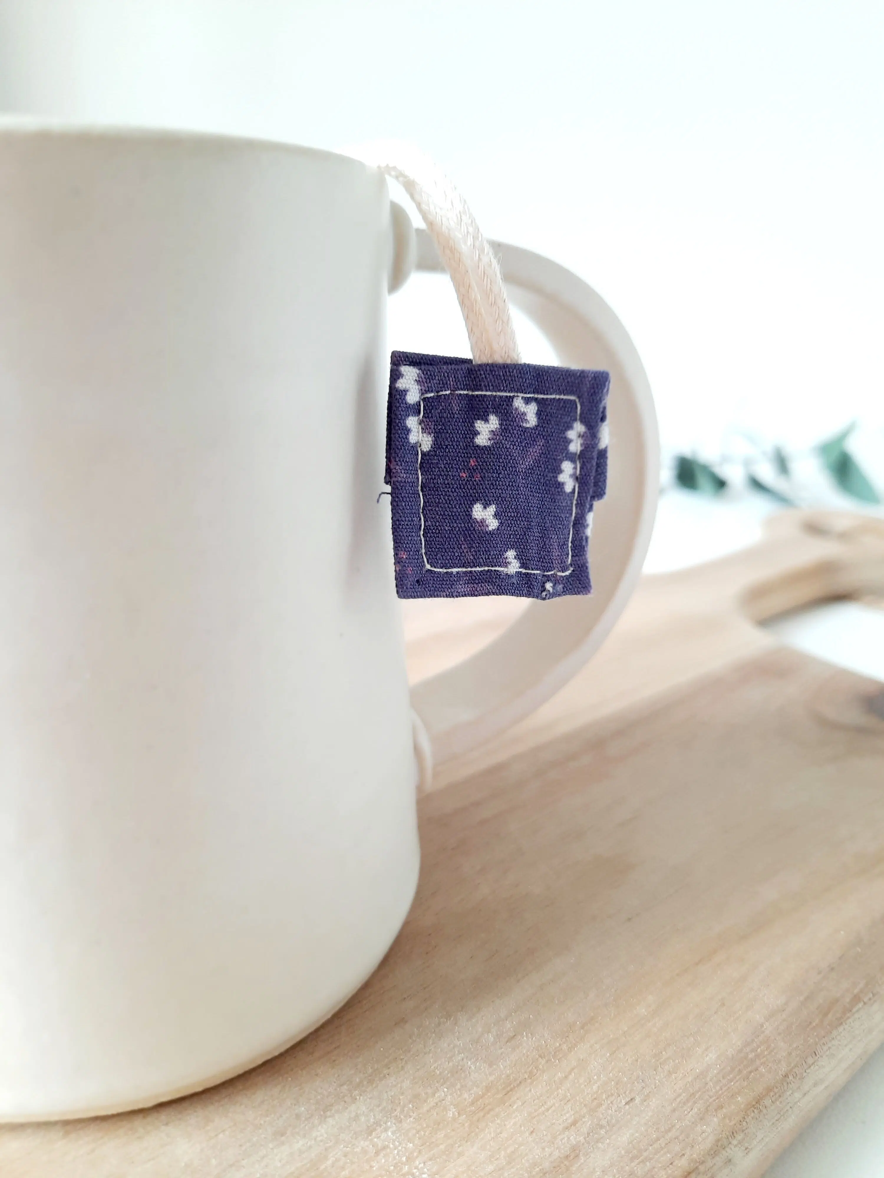 Filtre à thé réutilisable en tissu certifié pour le contact alimentaire