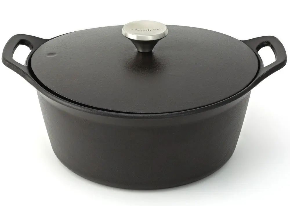 Pearl Enameled Cast Iron Pot, Satin Black, 26 cm, 5.2 l.