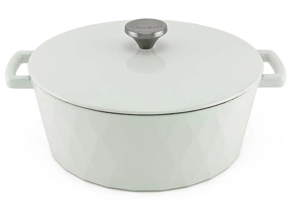 Diamond Enamelled Cast Iron Cocotte, White, 28 cm, 6.9 l.