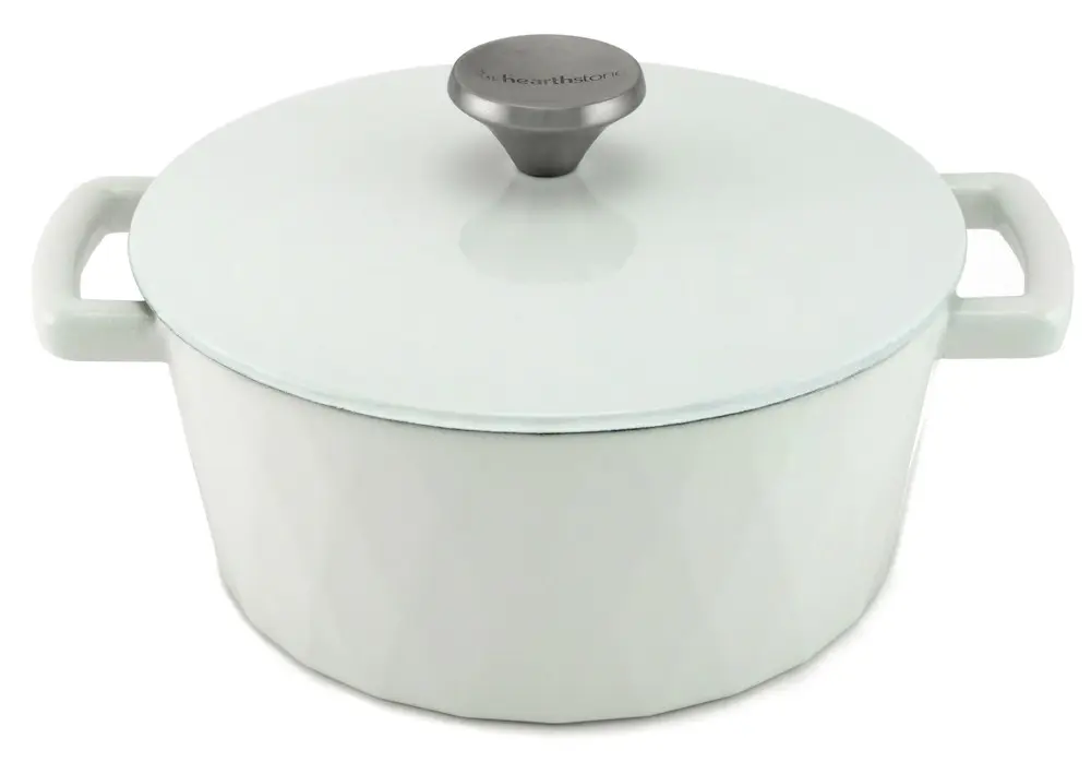 Diamond Enamelled Cast Iron Cocotte, White, 24 cm, 3.3 l.