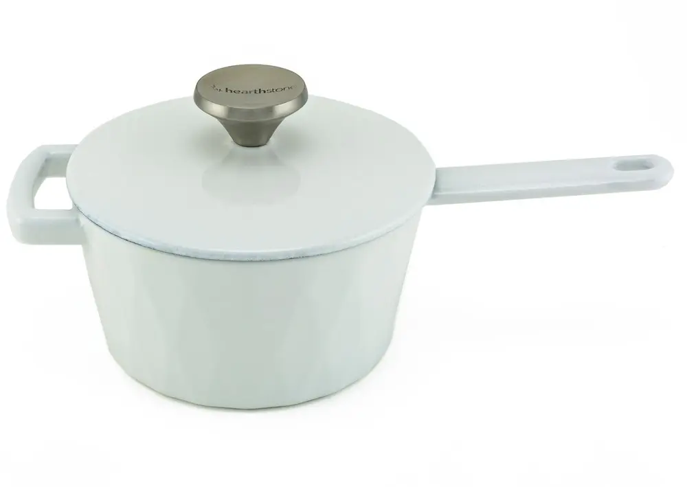 Diamond Enamelled Cast Iron Saucepan, White, 18 cm, 1.6 l.