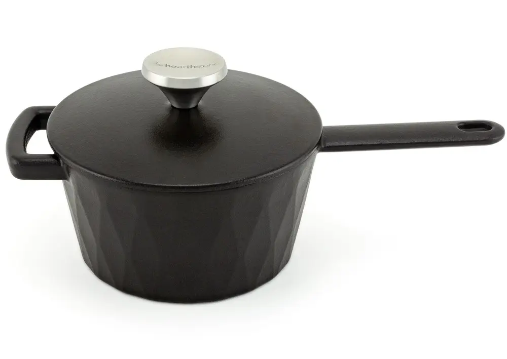 Diamond Enamelled Cast Iron Saucepan, Satin Black, 18 cm, 1.6 l.