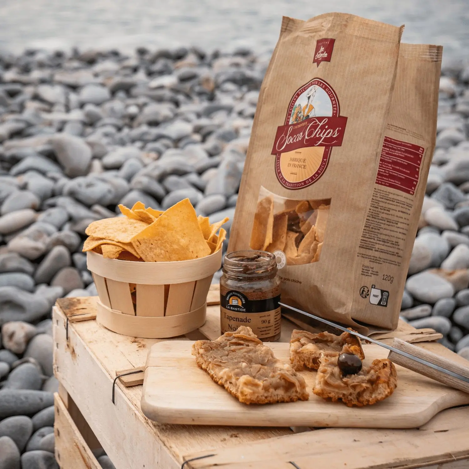 Chickpea flour chips - Plain