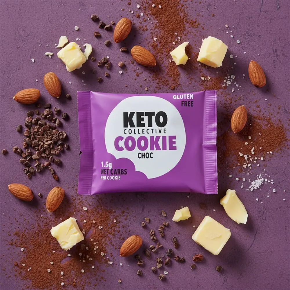 KETO COOKIES - CHOC 1.5g NET CARBS - 12 x 30g COOKIES