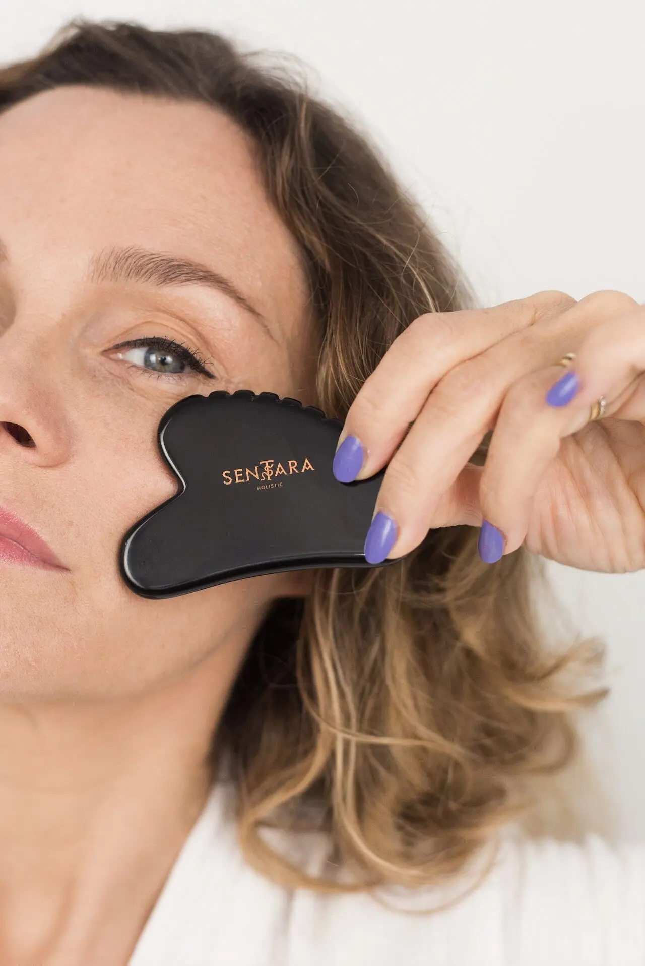 Black Obsidian Toothed Heart Gua Sha - Massage Tools
