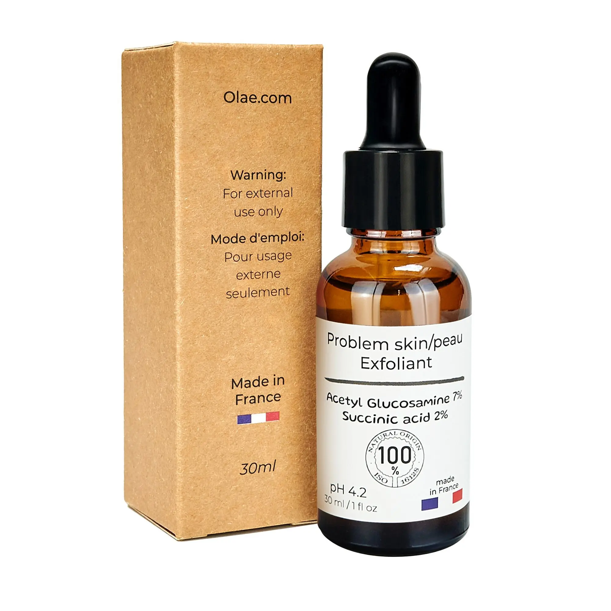 Gentle exfoliant N Acetyl Glucosamine 7%, Succinic acid 2%